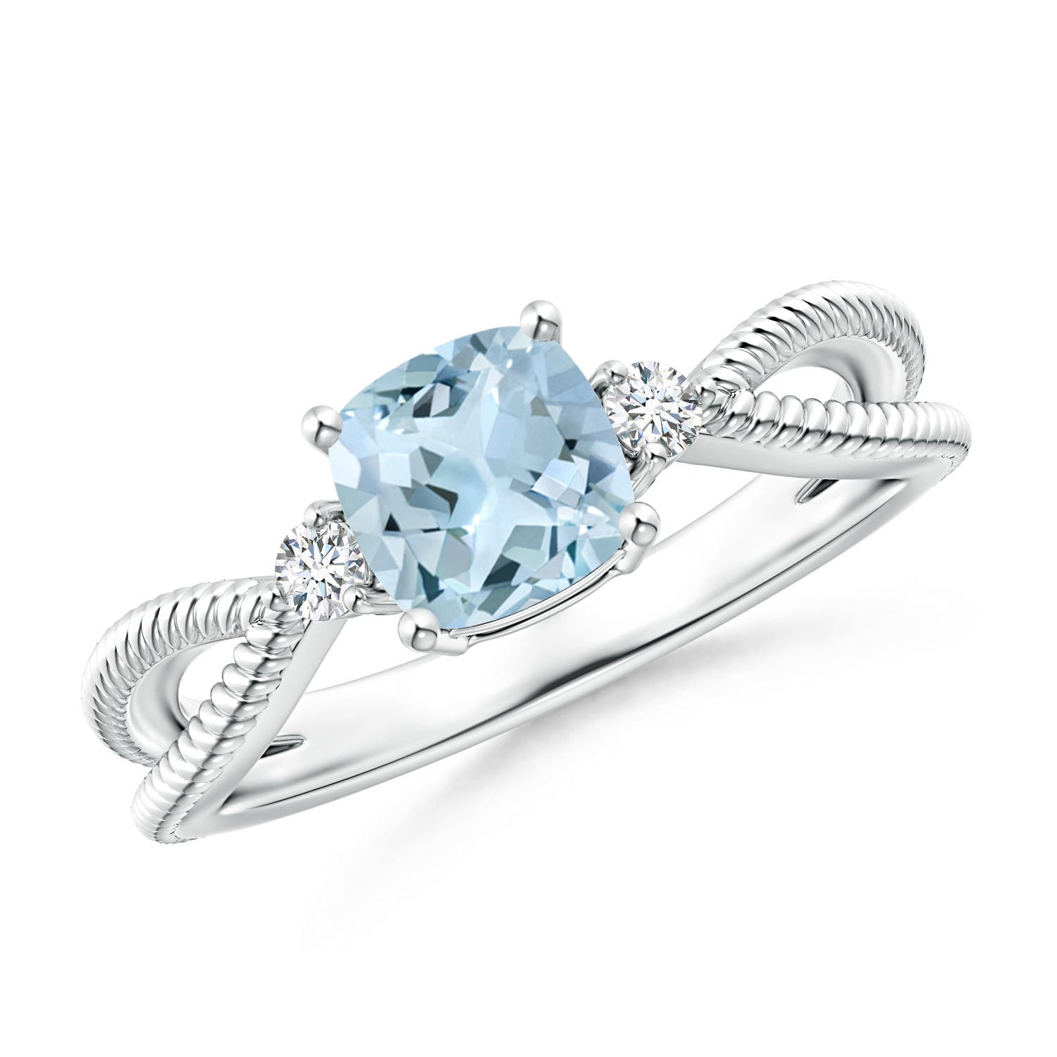 AA - Aquamarine / 0.97 CT / 14 KT White Gold