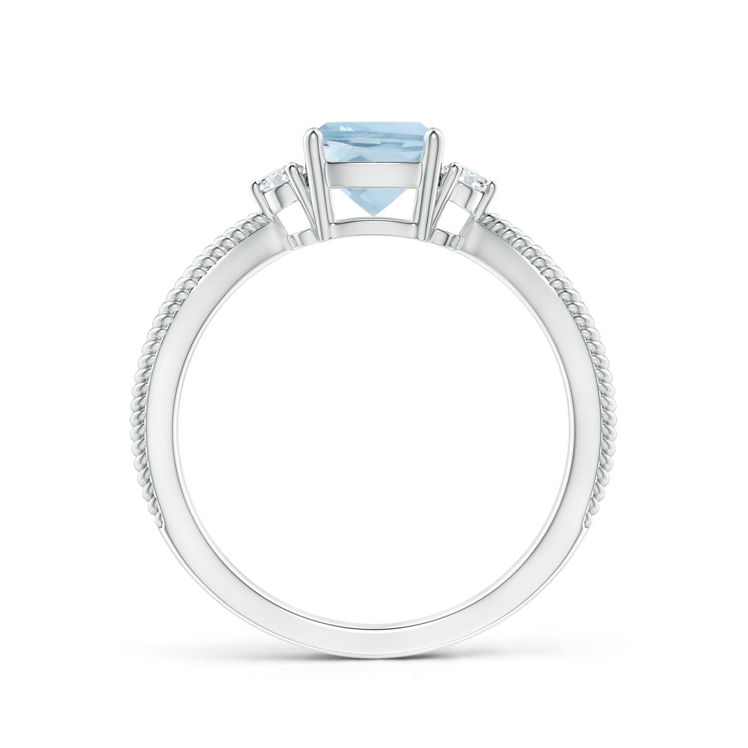 AA - Aquamarine / 0.97 CT / 14 KT White Gold