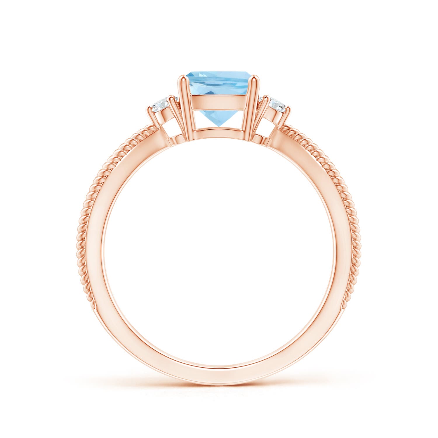 AAA - Aquamarine / 0.97 CT / 14 KT Rose Gold