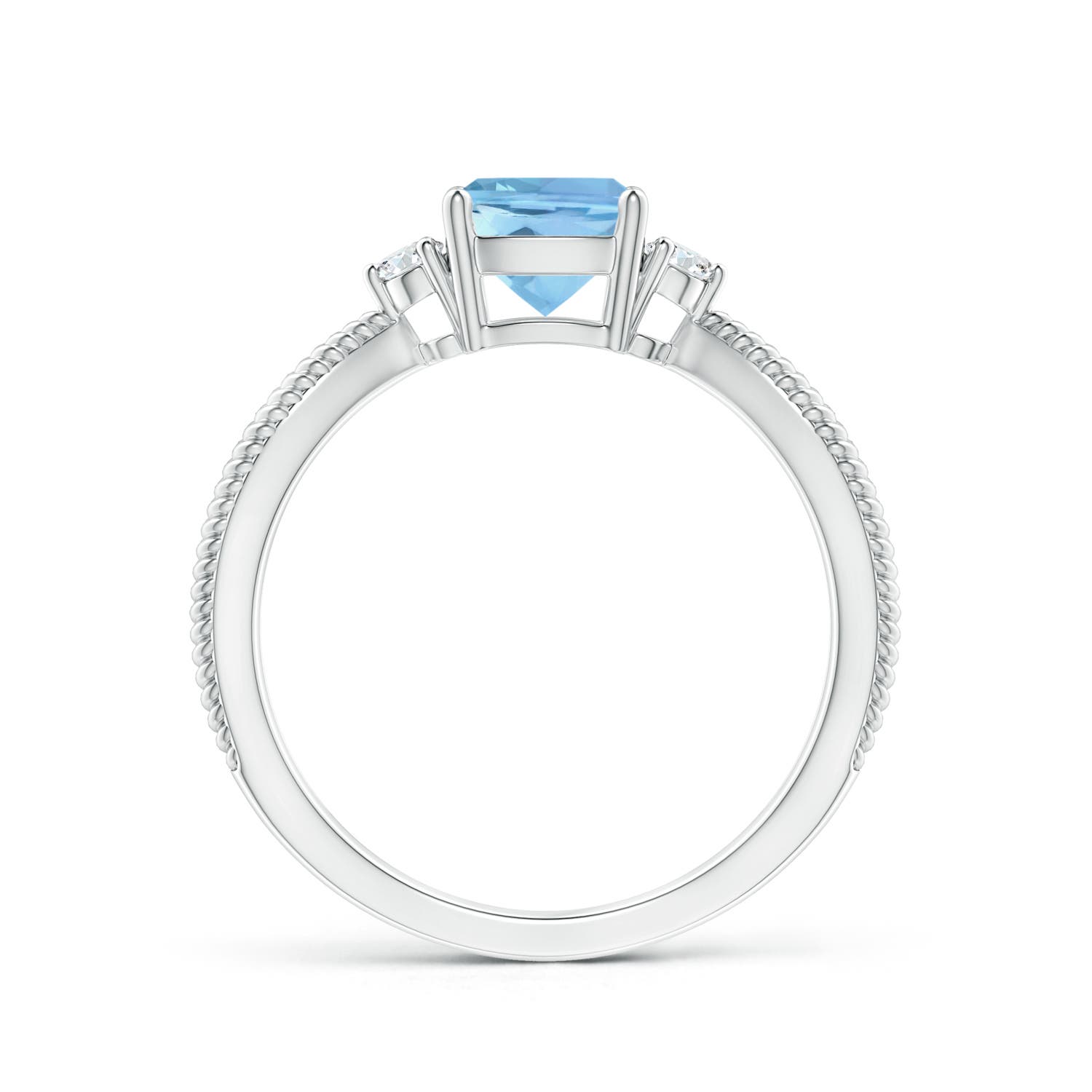 AAAA - Aquamarine / 0.97 CT / 14 KT White Gold