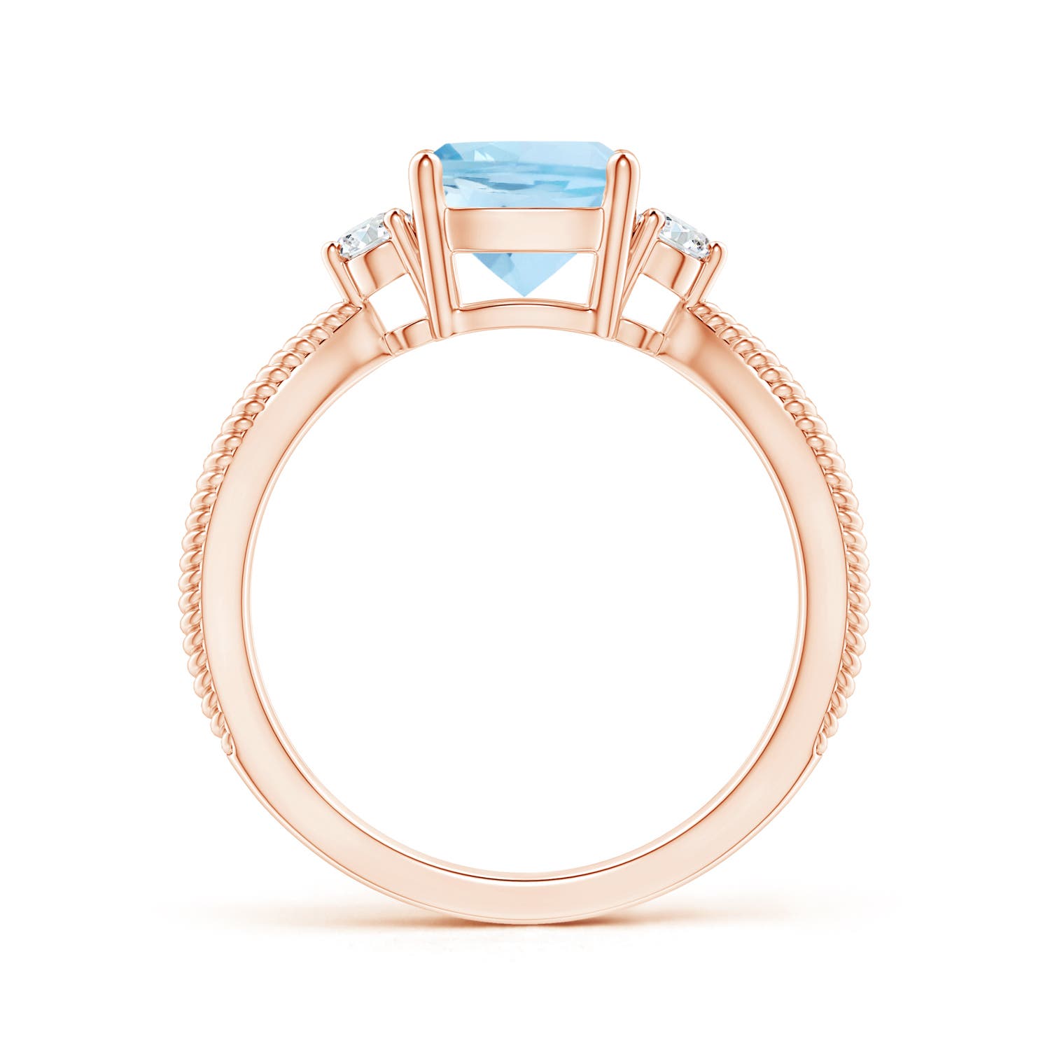 AAA - Aquamarine / 1.55 CT / 14 KT Rose Gold