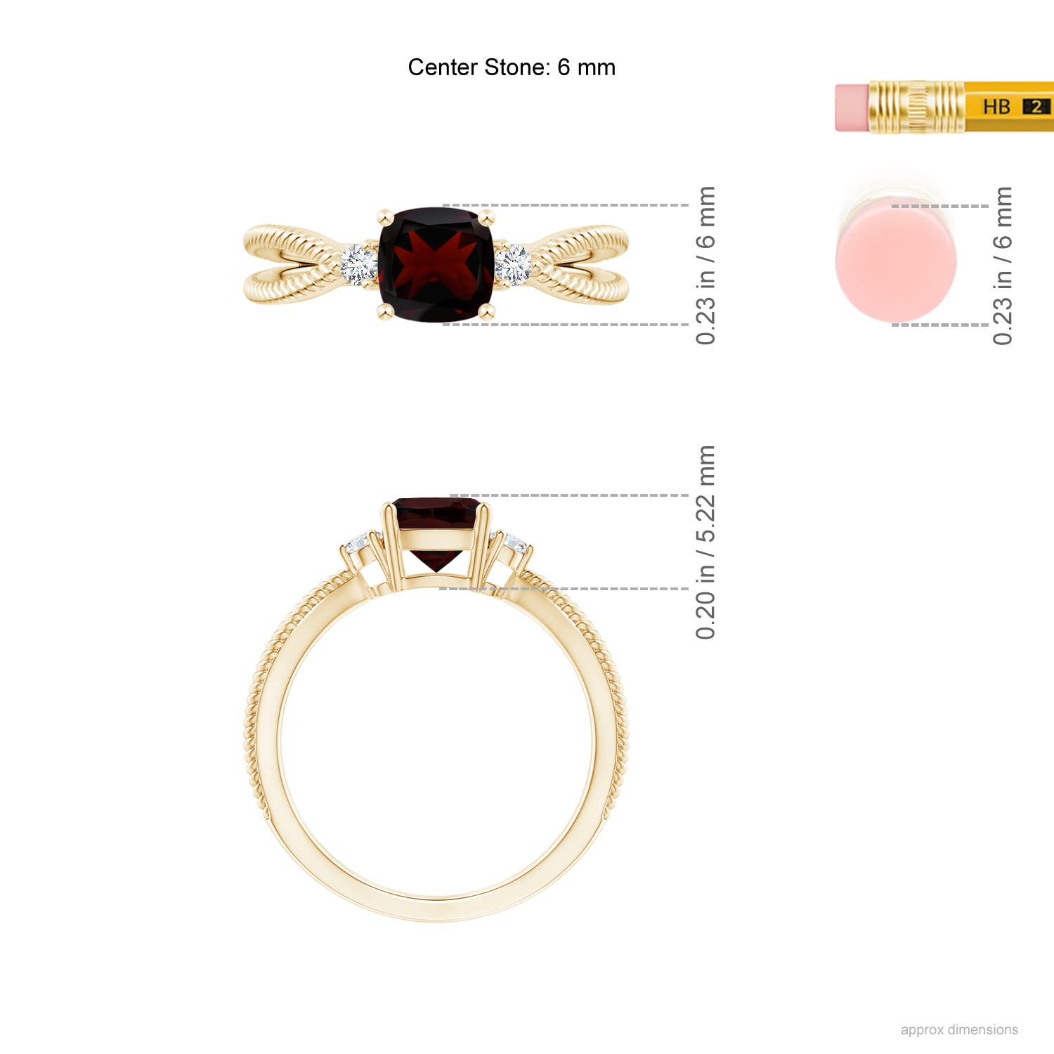 A - Garnet / 1.34 CT / 14 KT Yellow Gold