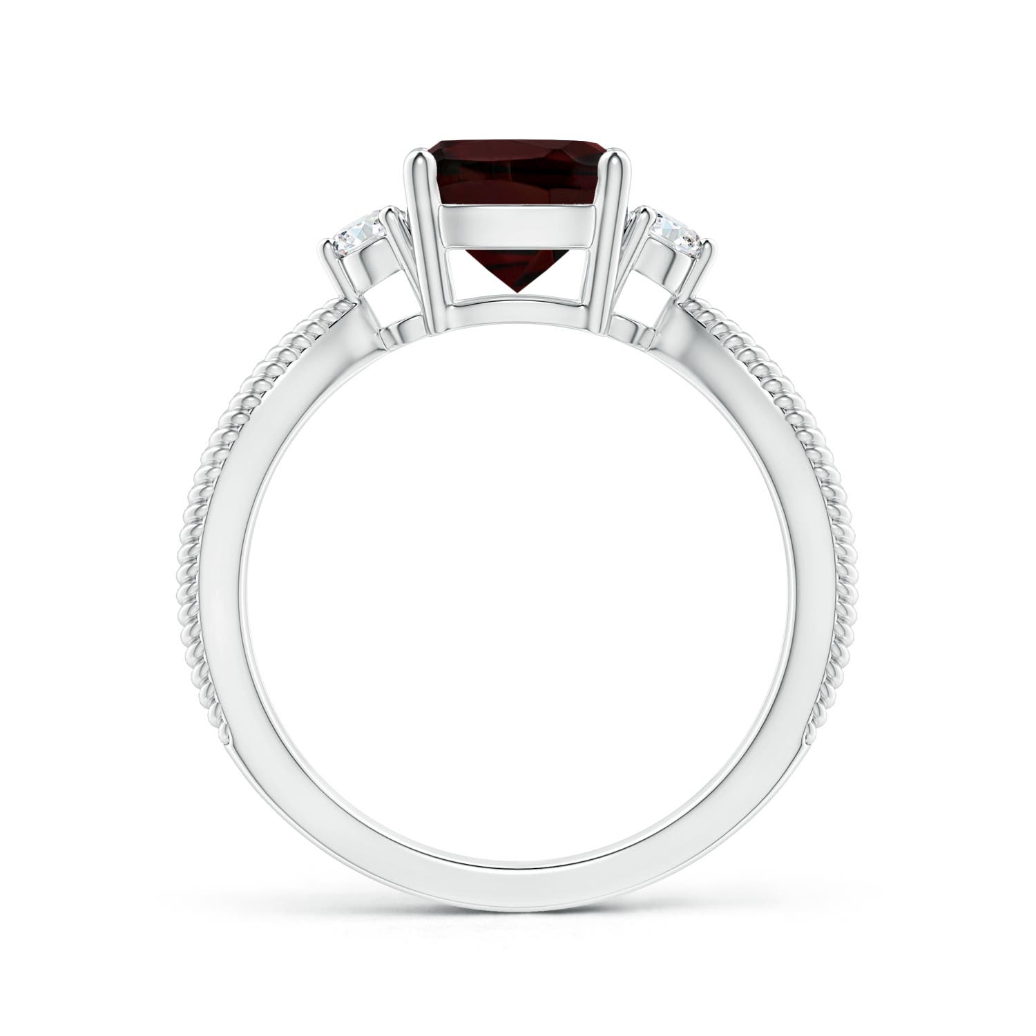 A - Garnet / 1.5 CT / 14 KT White Gold