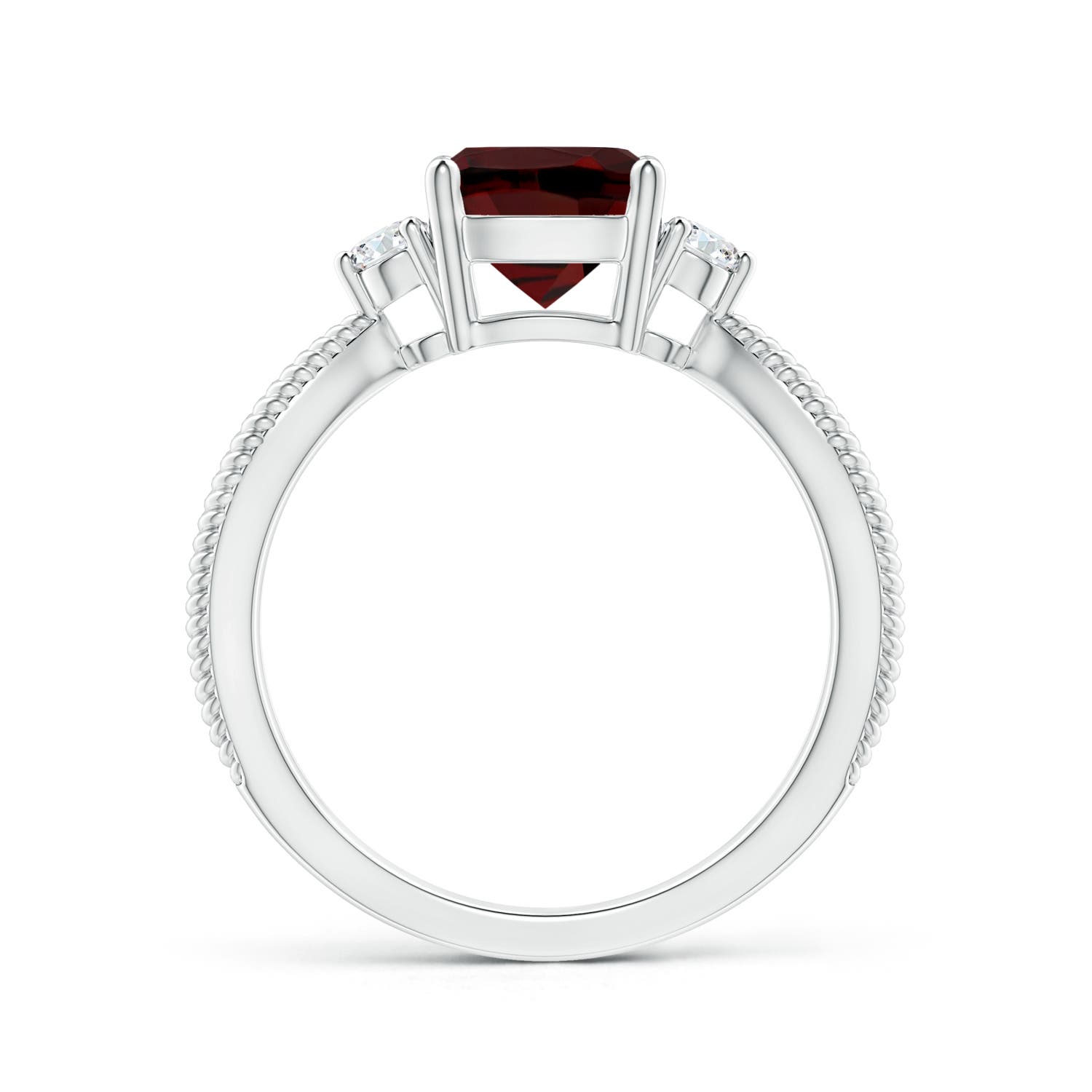 AAA - Garnet / 1.5 CT / 14 KT White Gold