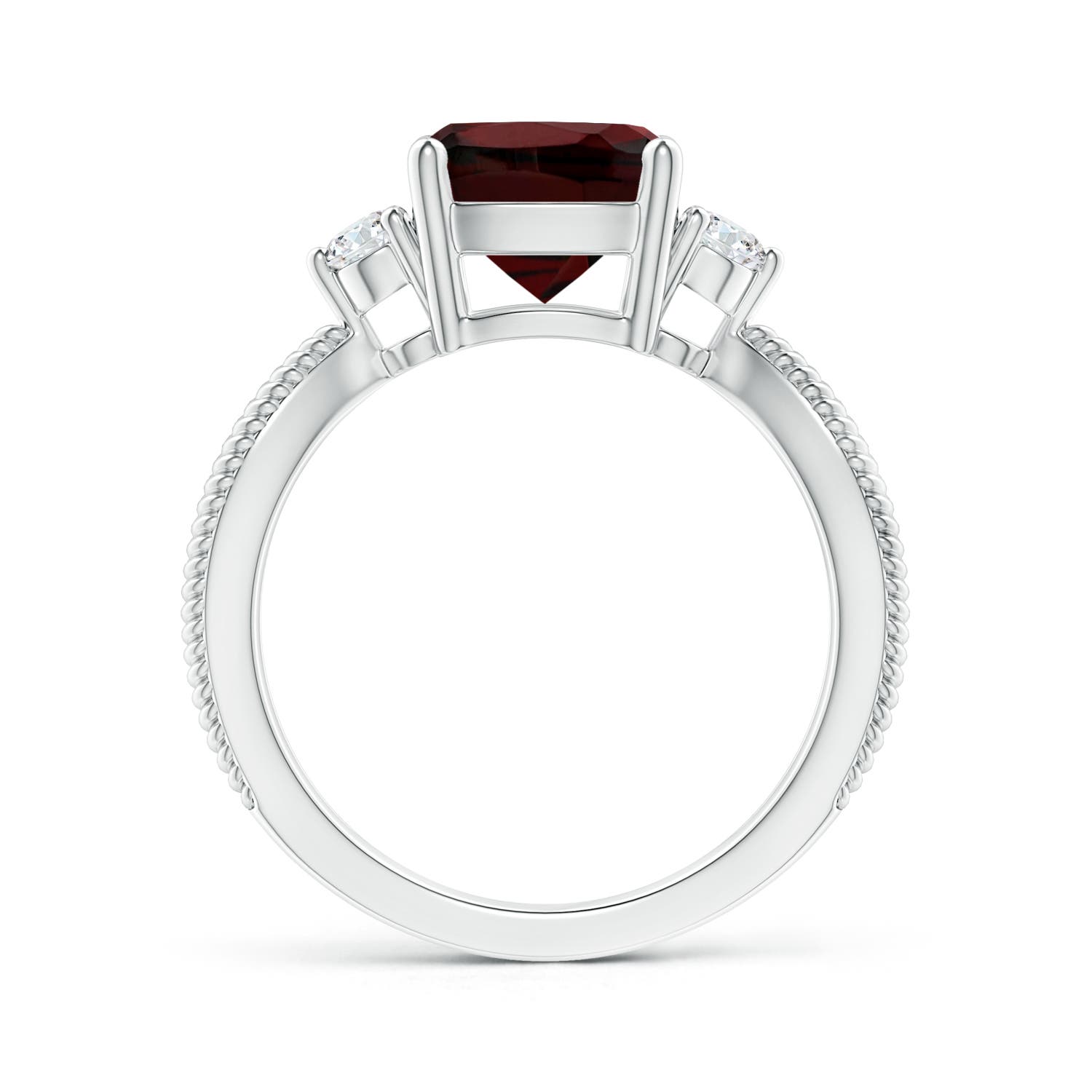 AA - Garnet / 2.69 CT / 14 KT White Gold