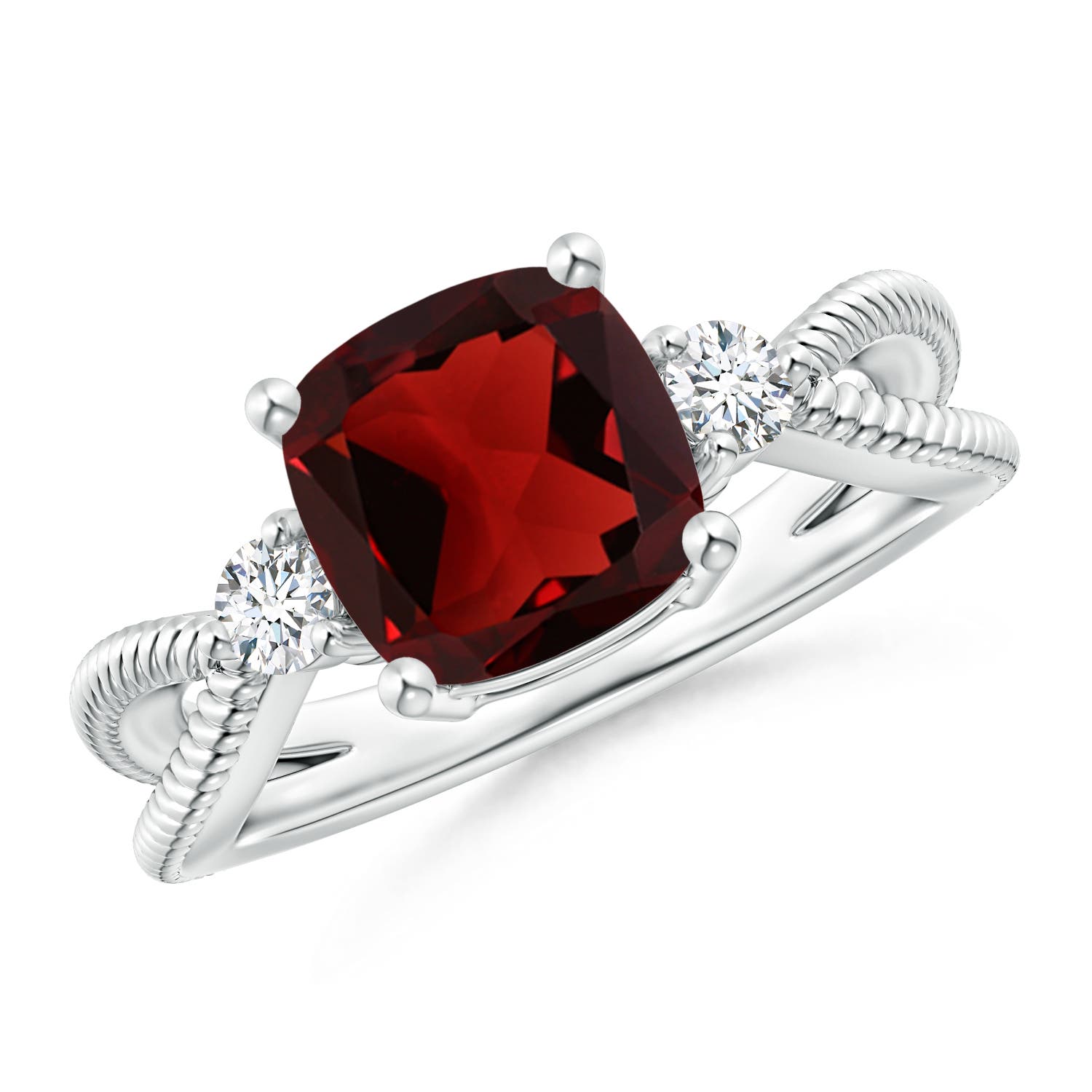 AAA - Garnet / 2.69 CT / 14 KT White Gold