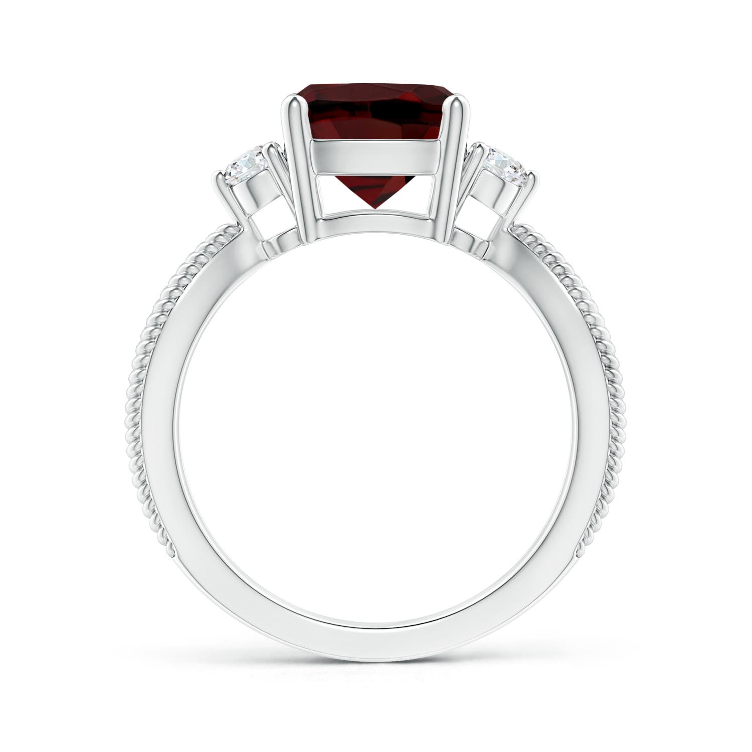 AAA - Garnet / 2.69 CT / 14 KT White Gold