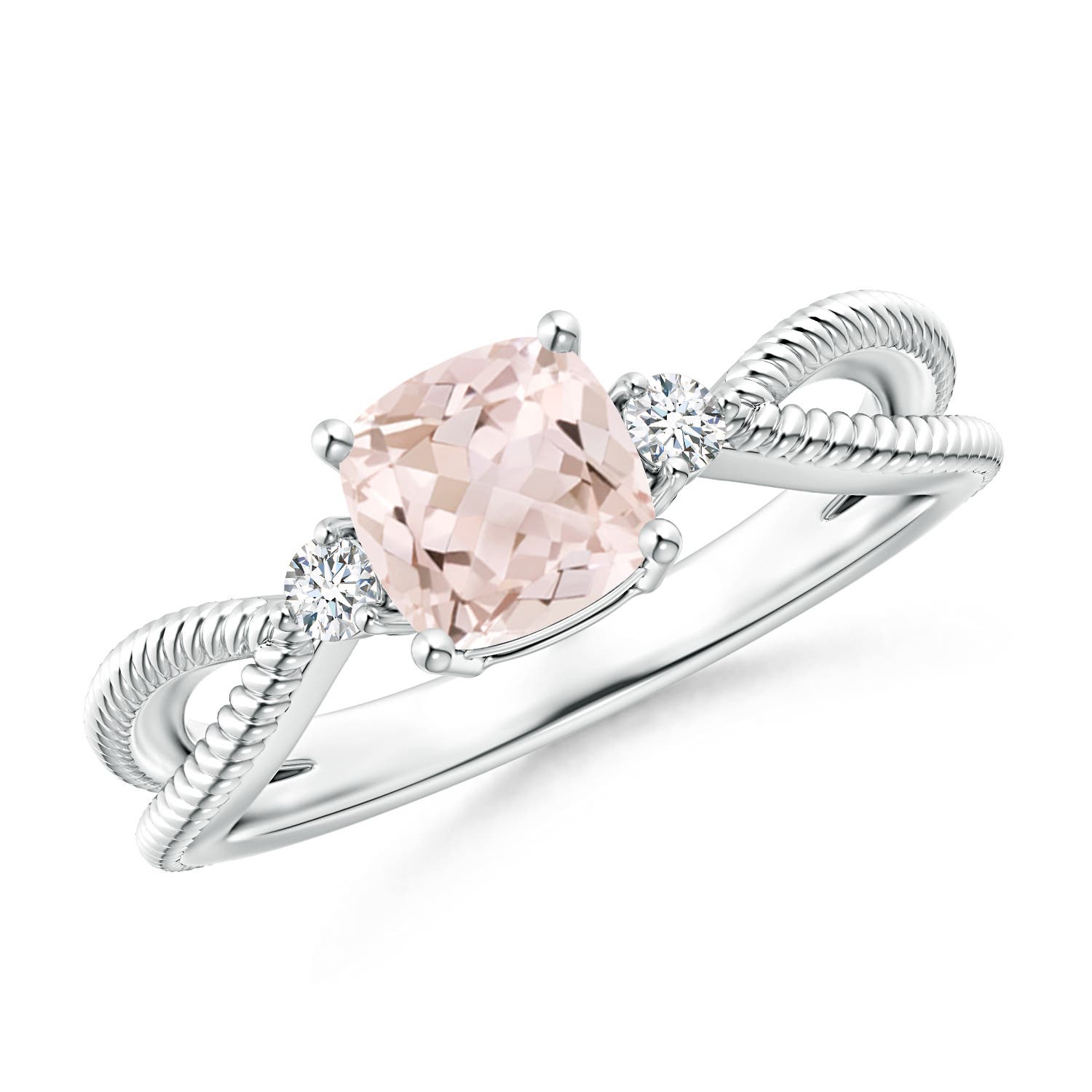 A - Morganite / 0.84 CT / 14 KT White Gold