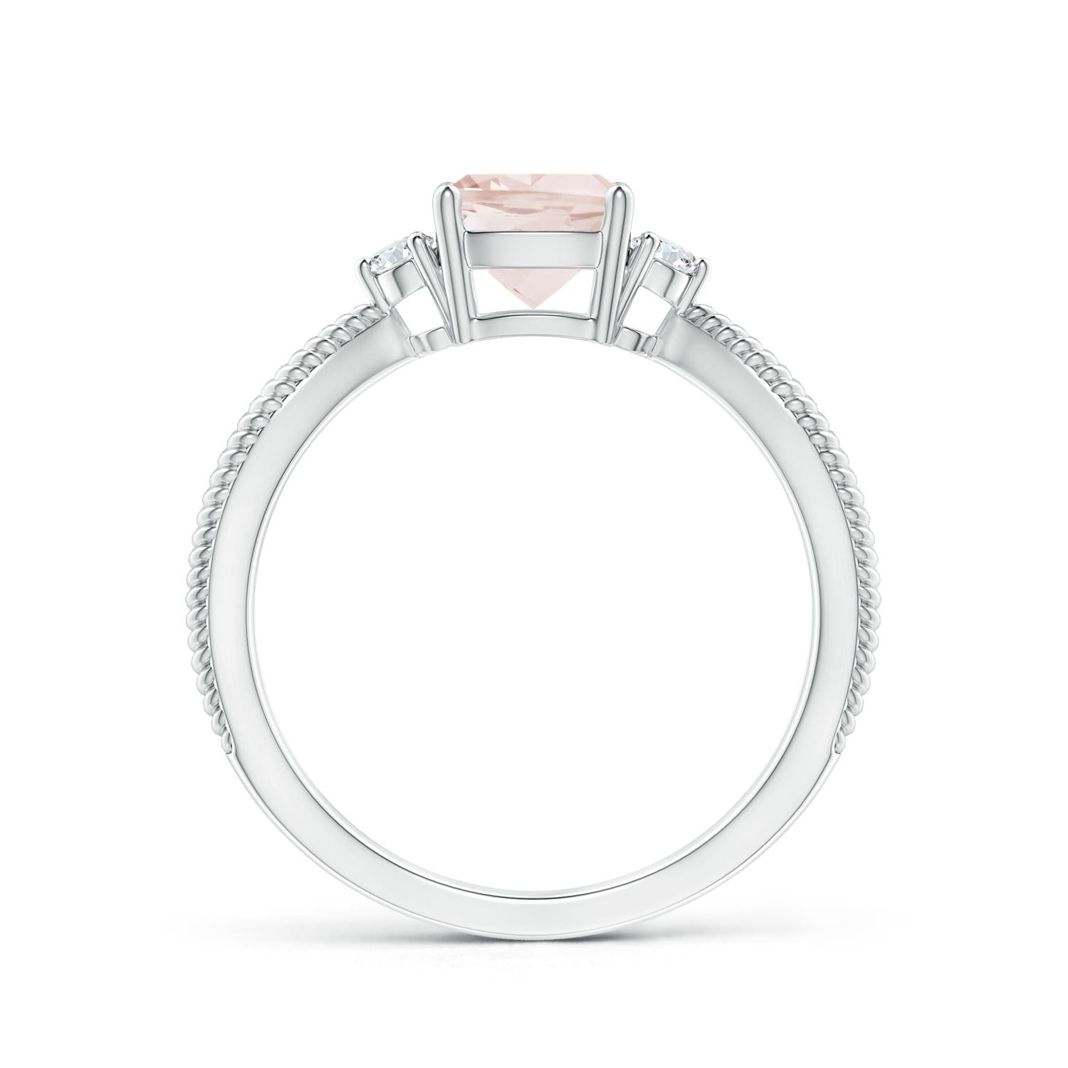 A - Morganite / 0.84 CT / 14 KT White Gold