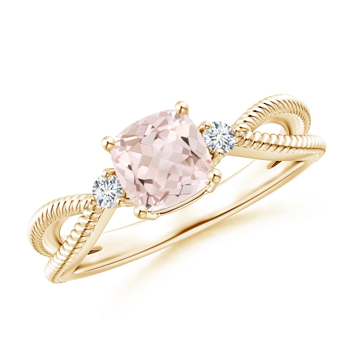 A - Morganite / 0.84 CT / 14 KT Yellow Gold