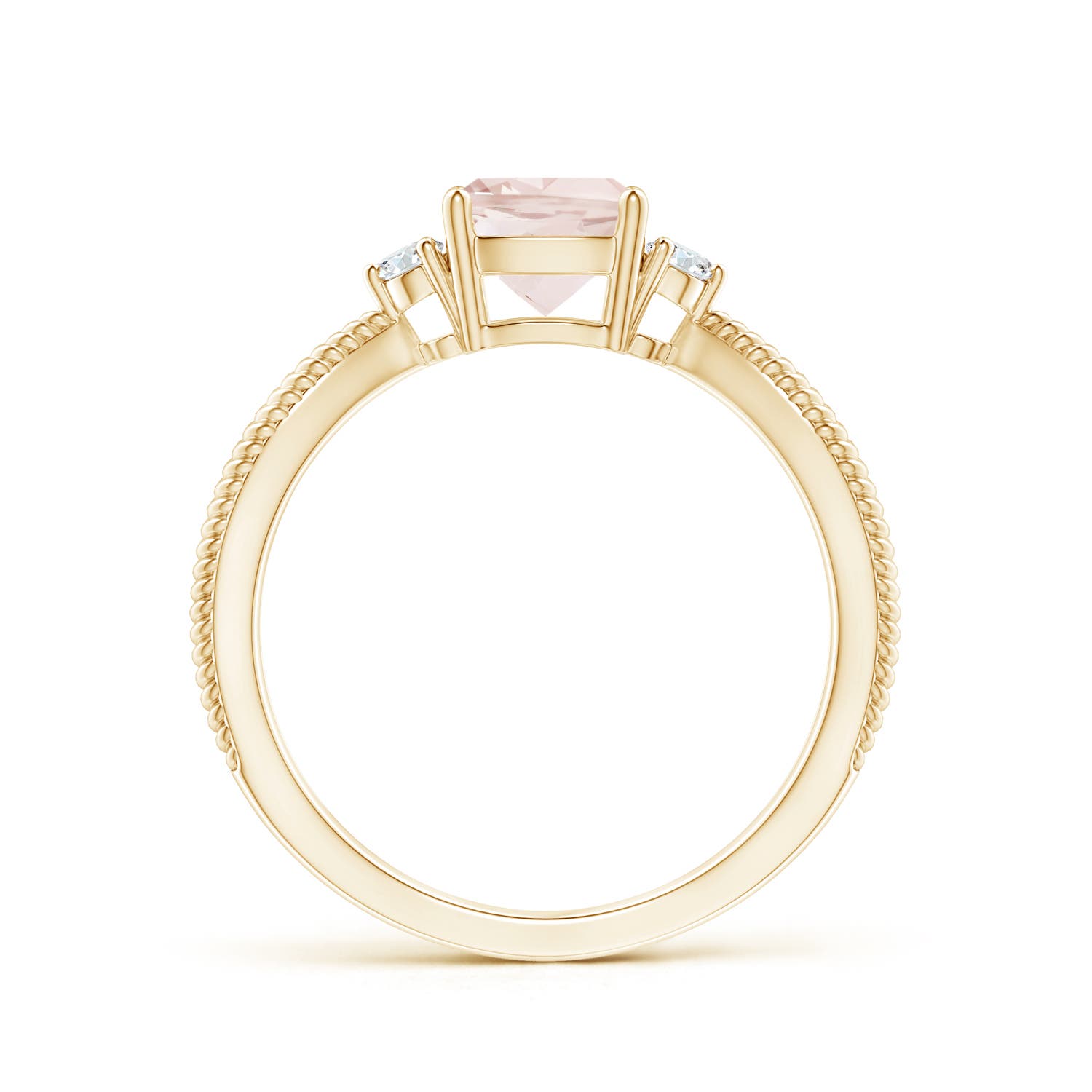 A - Morganite / 0.84 CT / 14 KT Yellow Gold