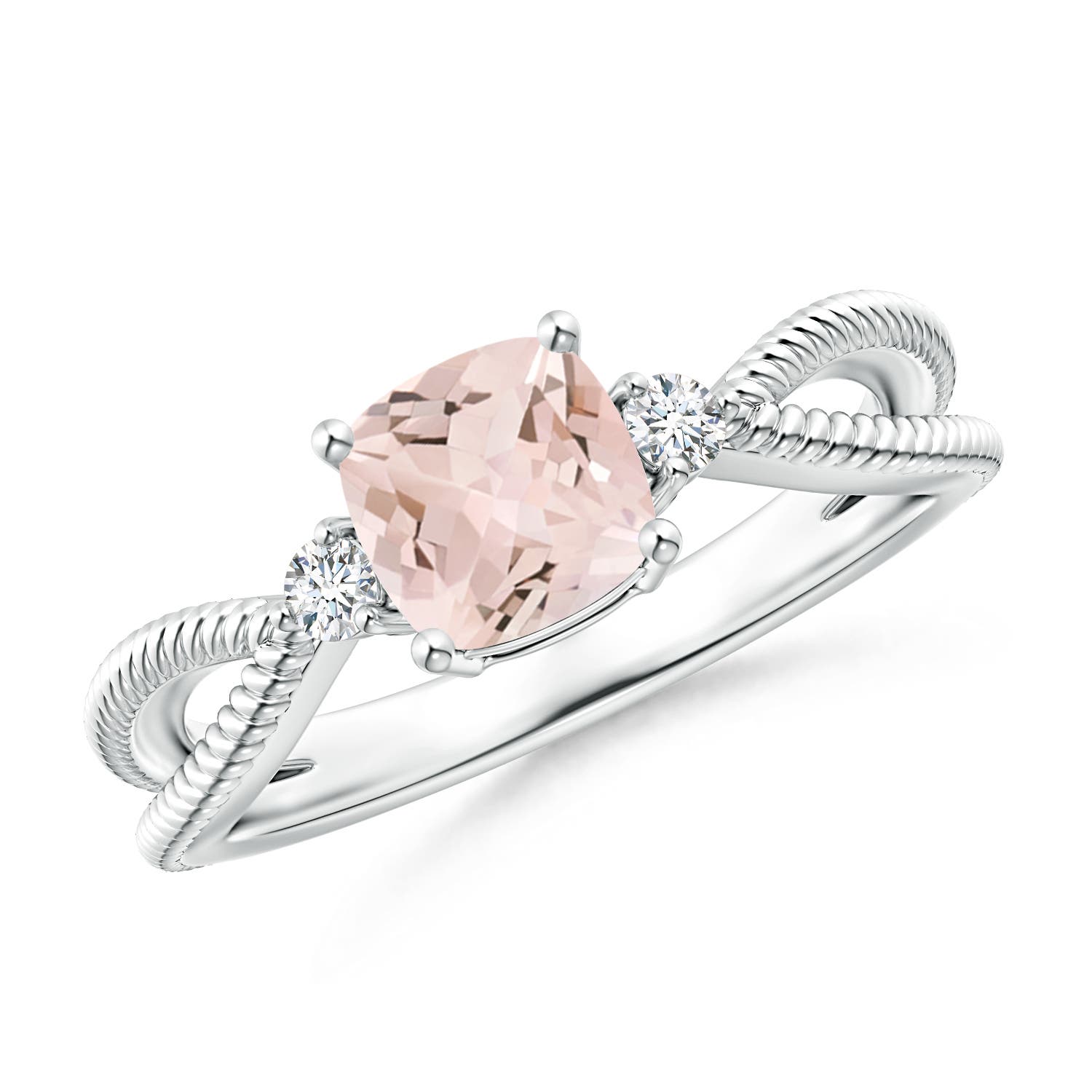 AA - Morganite / 0.84 CT / 14 KT White Gold