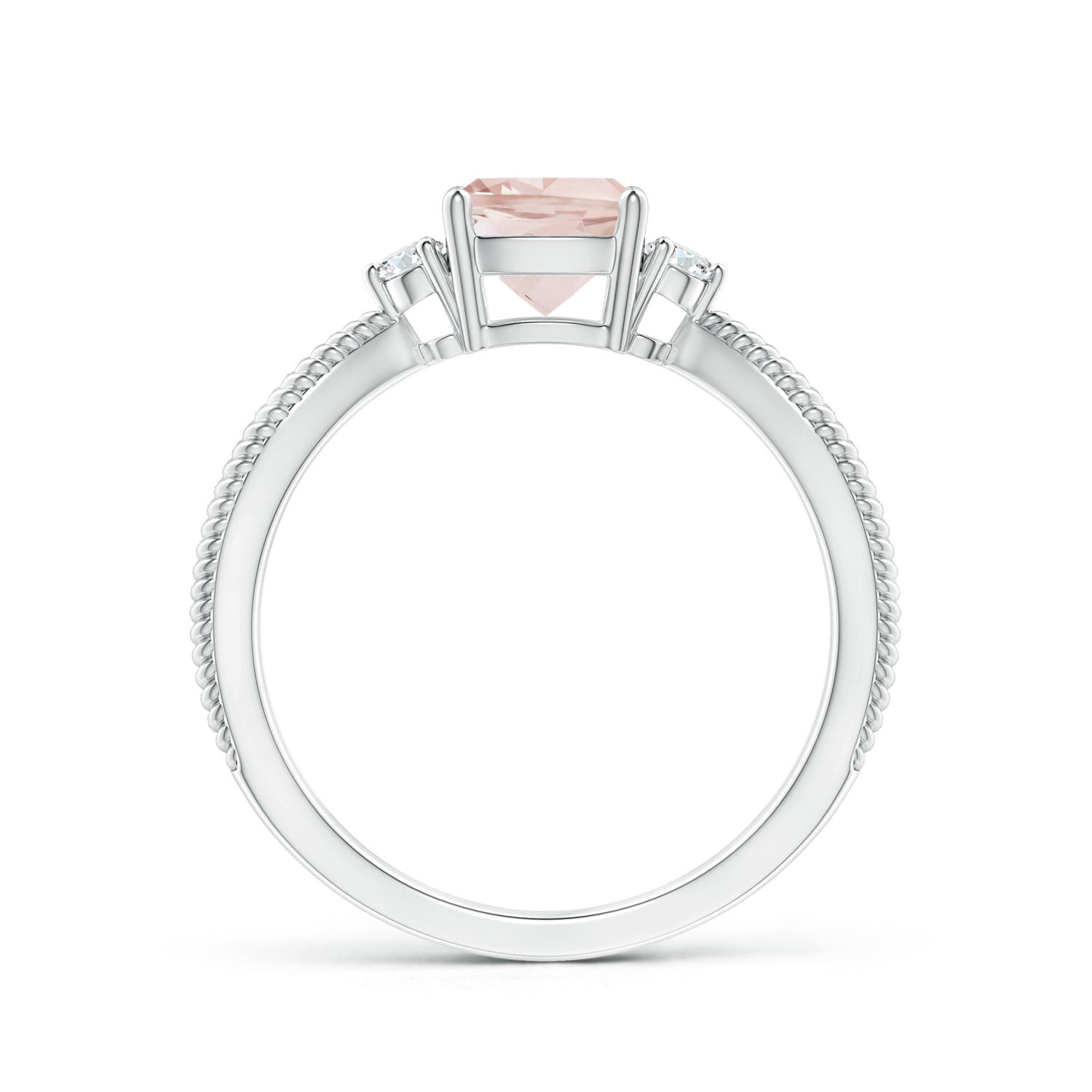 AA - Morganite / 0.84 CT / 14 KT White Gold