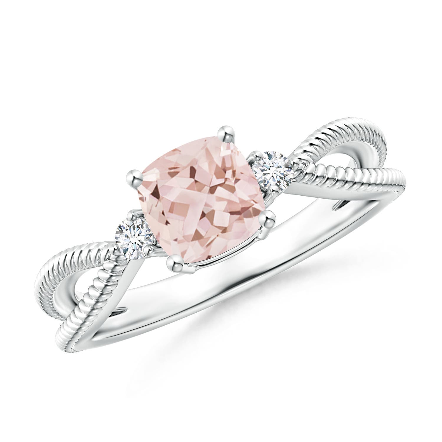 AAA - Morganite / 0.84 CT / 14 KT White Gold