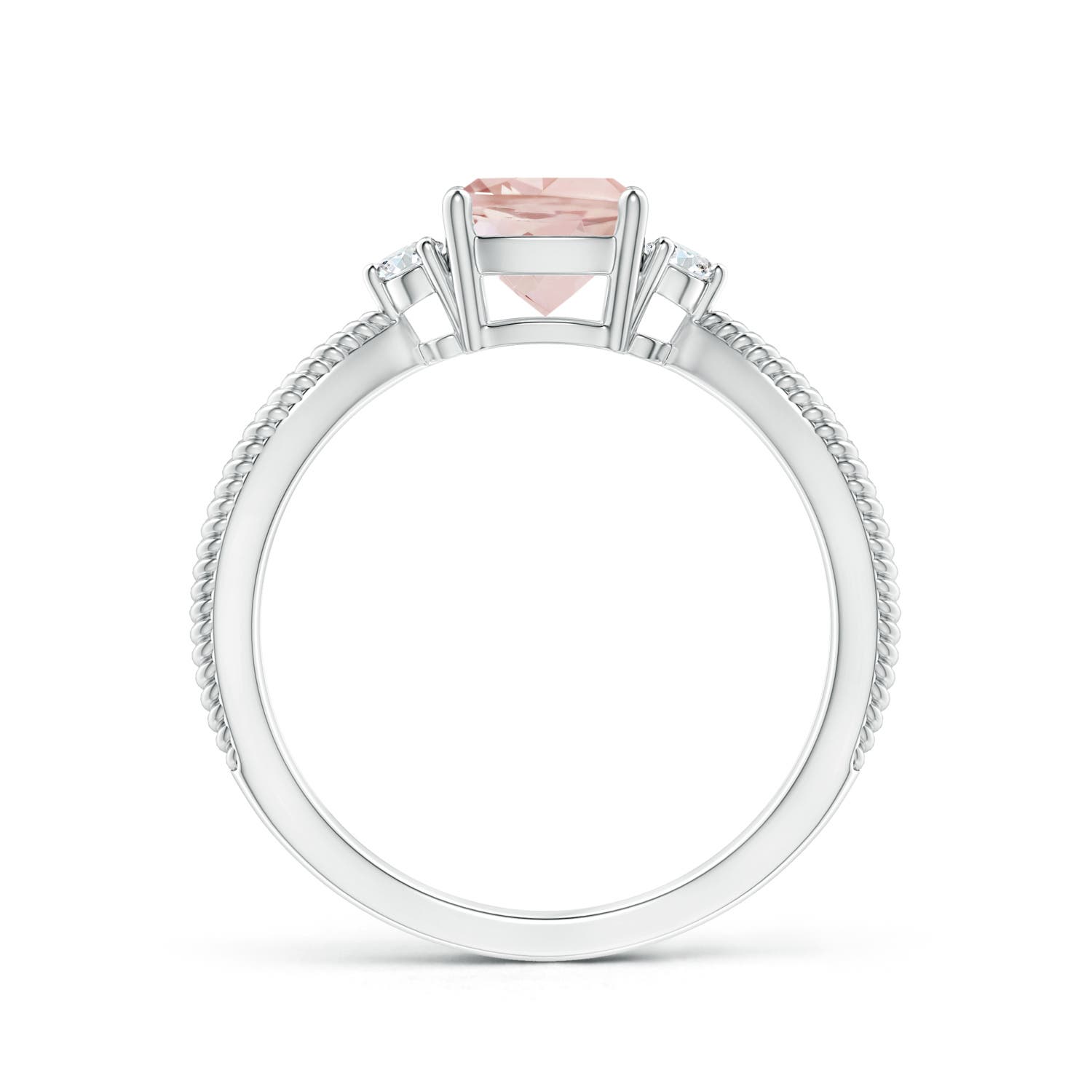 AAA - Morganite / 0.84 CT / 14 KT White Gold