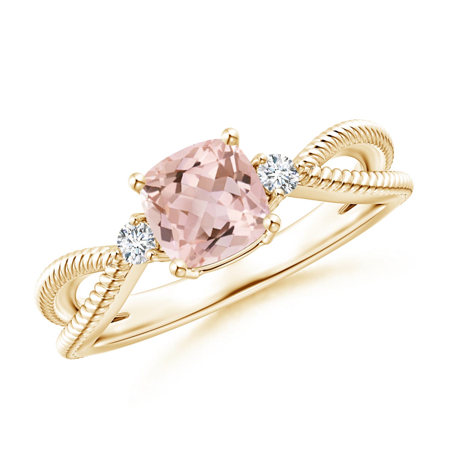 AAAA - Morganite / 0.84 CT / 14 KT Yellow Gold