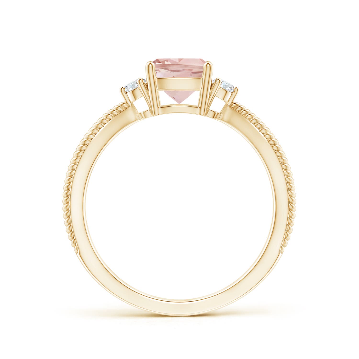 AAAA - Morganite / 0.84 CT / 14 KT Yellow Gold