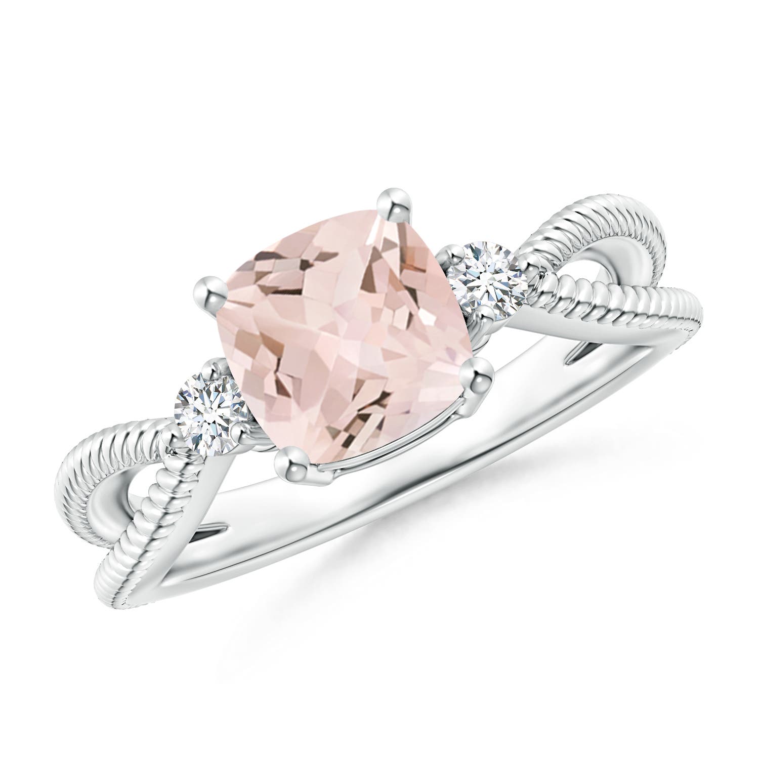 AA - Morganite / 1.35 CT / 14 KT White Gold