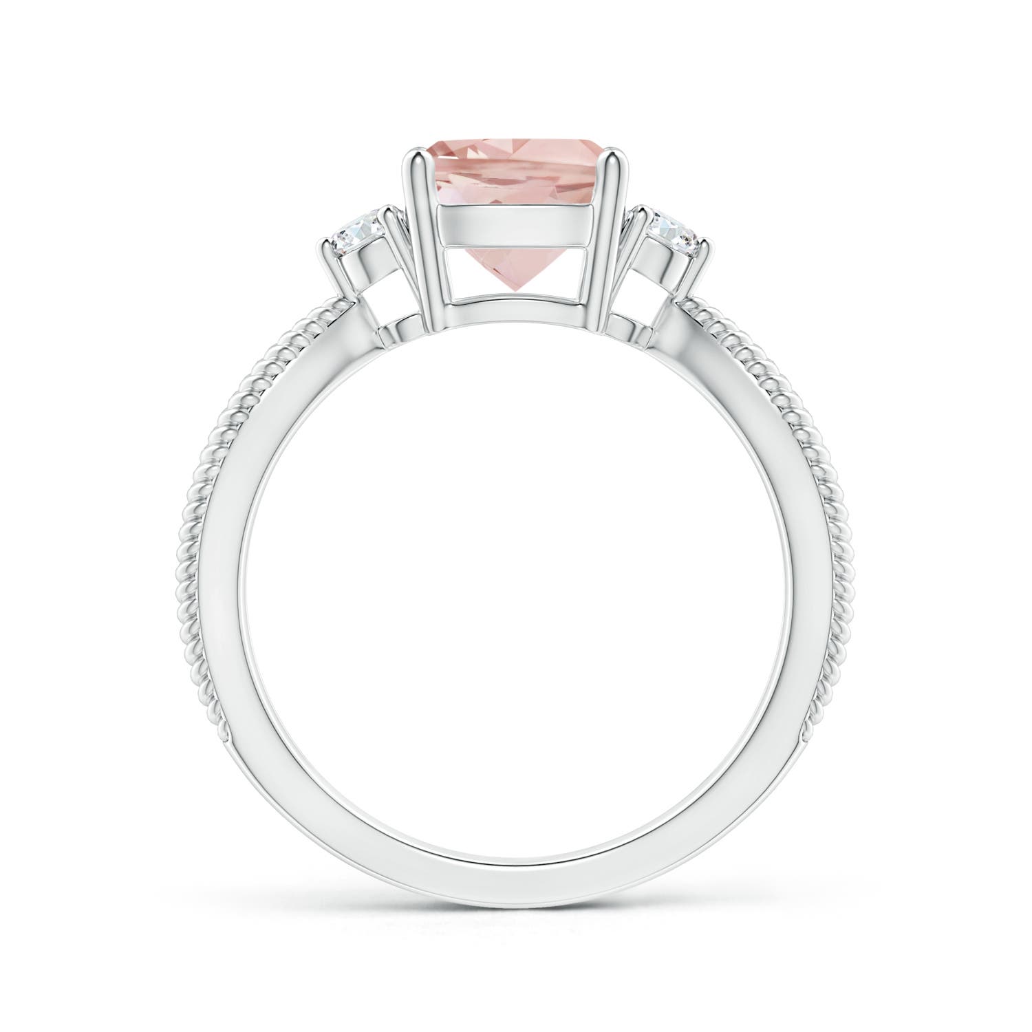 AAAA - Morganite / 1.35 CT / 14 KT White Gold