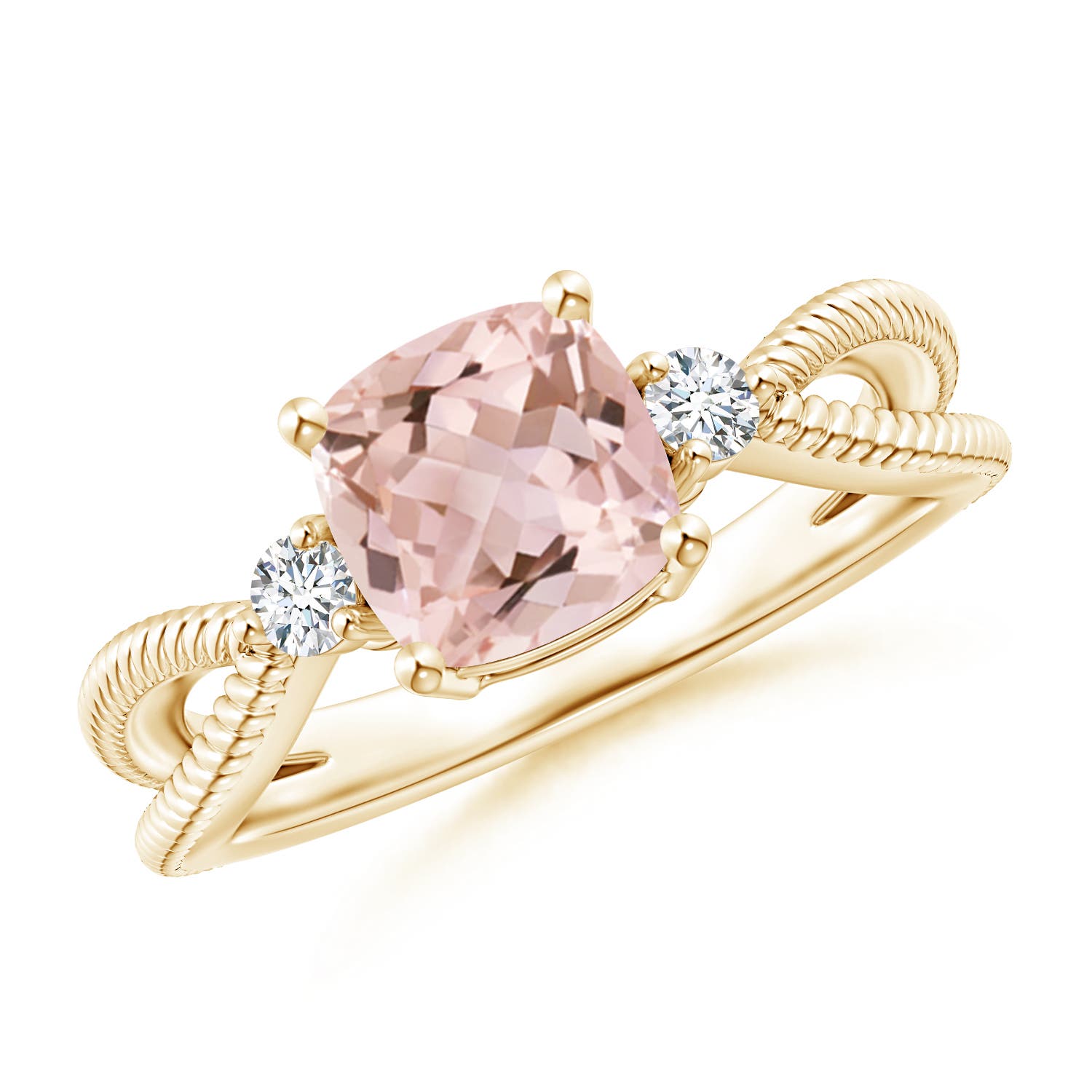 AAAA - Morganite / 1.35 CT / 14 KT Yellow Gold