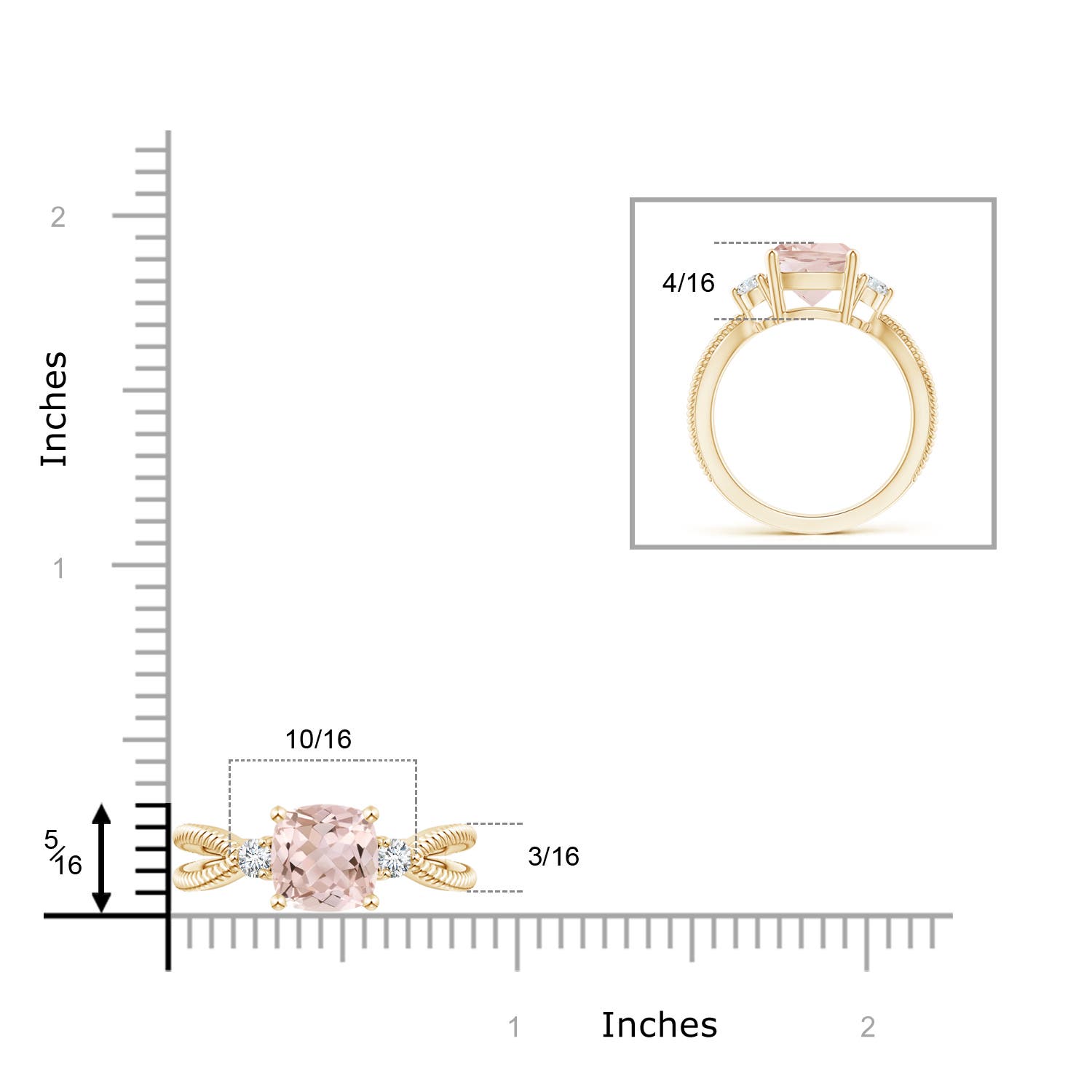 A - Morganite / 1.99 CT / 14 KT Yellow Gold