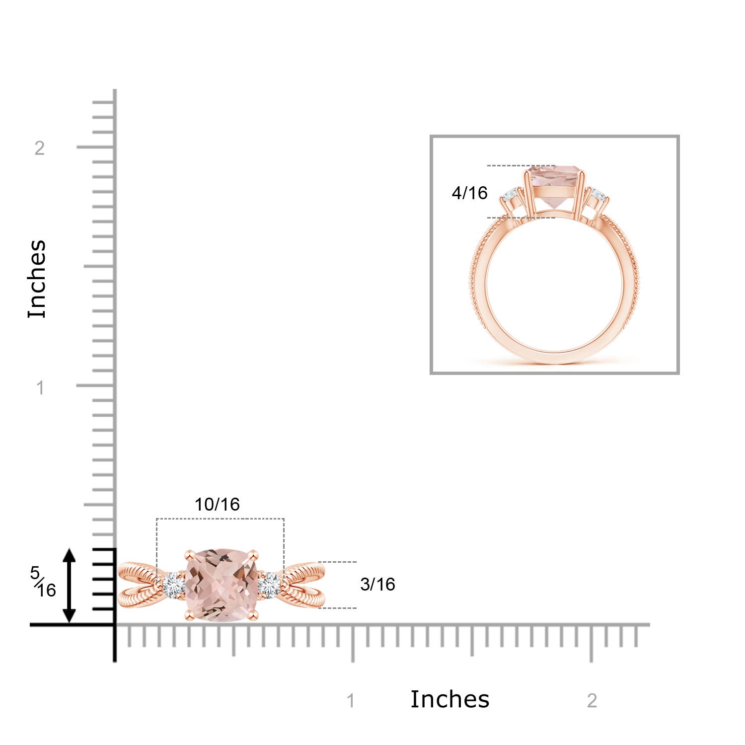 AA - Morganite / 1.99 CT / 14 KT Rose Gold