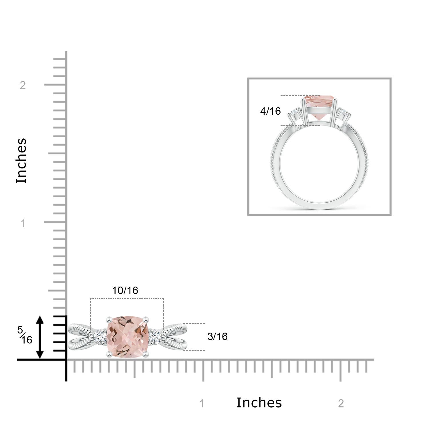 AA - Morganite / 1.99 CT / 14 KT White Gold