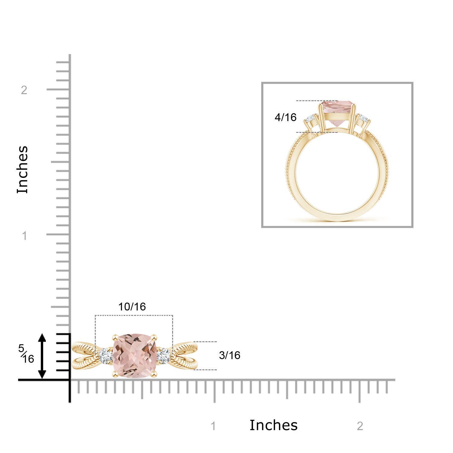 AA - Morganite / 1.99 CT / 14 KT Yellow Gold