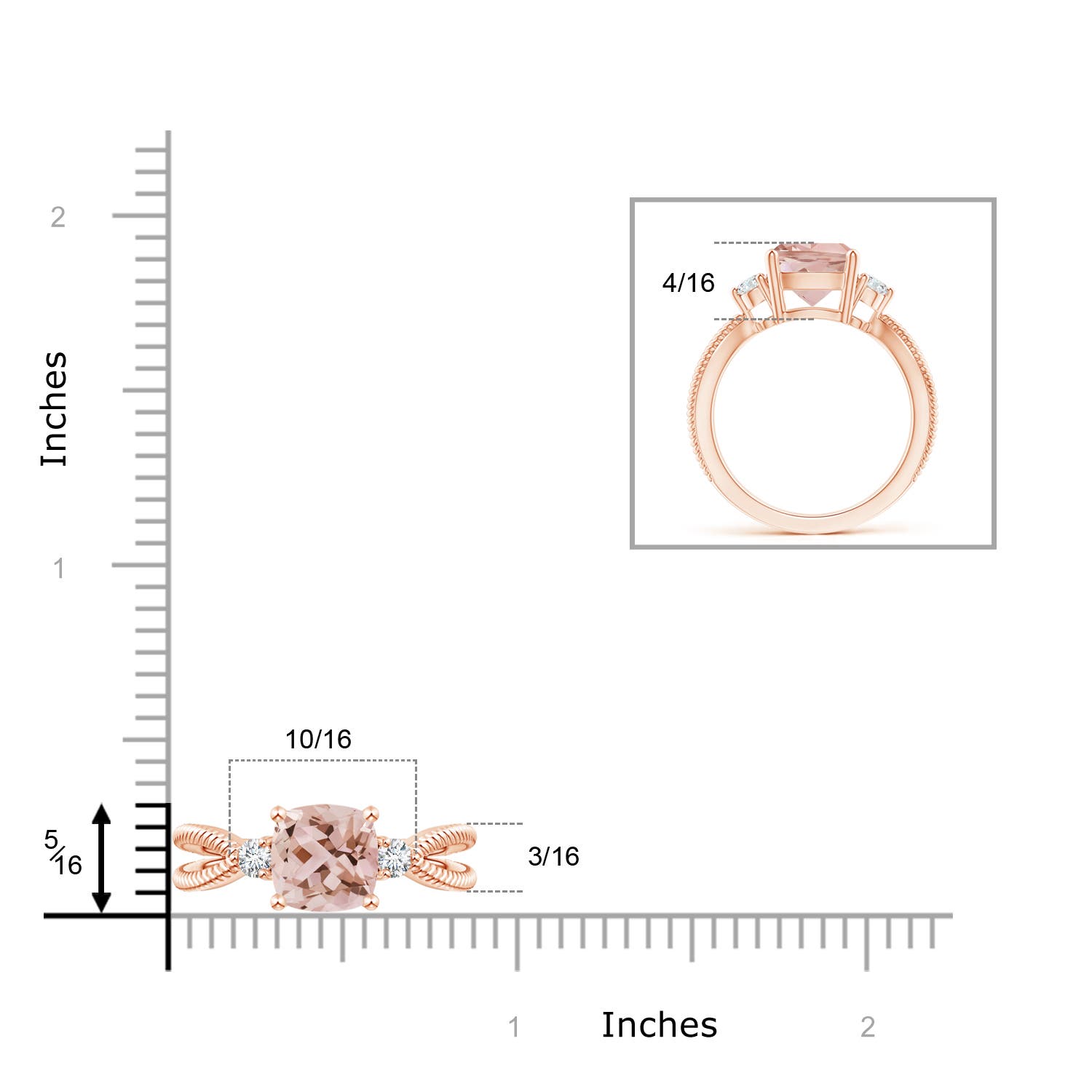 AAA - Morganite / 1.99 CT / 14 KT Rose Gold