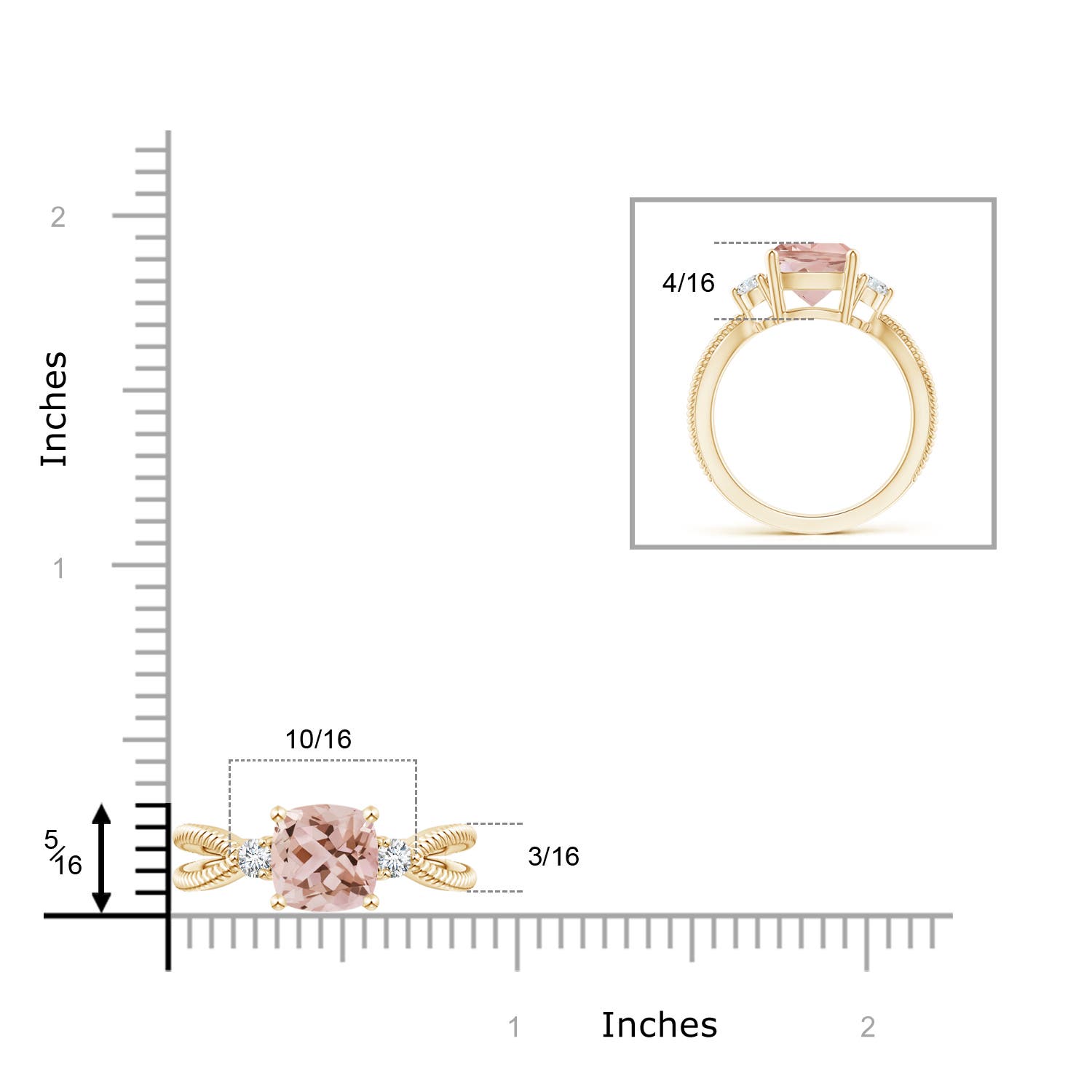 AAA - Morganite / 1.99 CT / 14 KT Yellow Gold