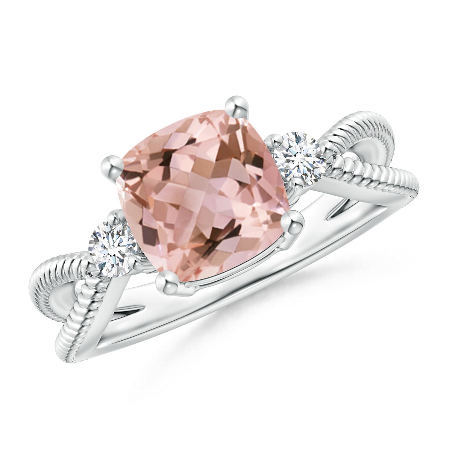 AAAA - Morganite / 1.99 CT / 14 KT White Gold