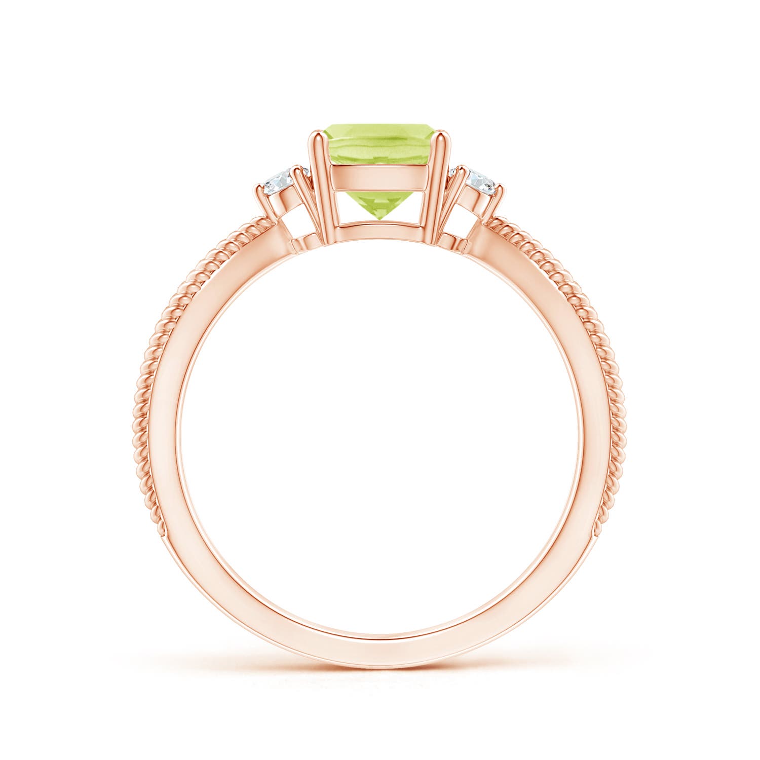 A - Peridot / 1.19 CT / 14 KT Rose Gold