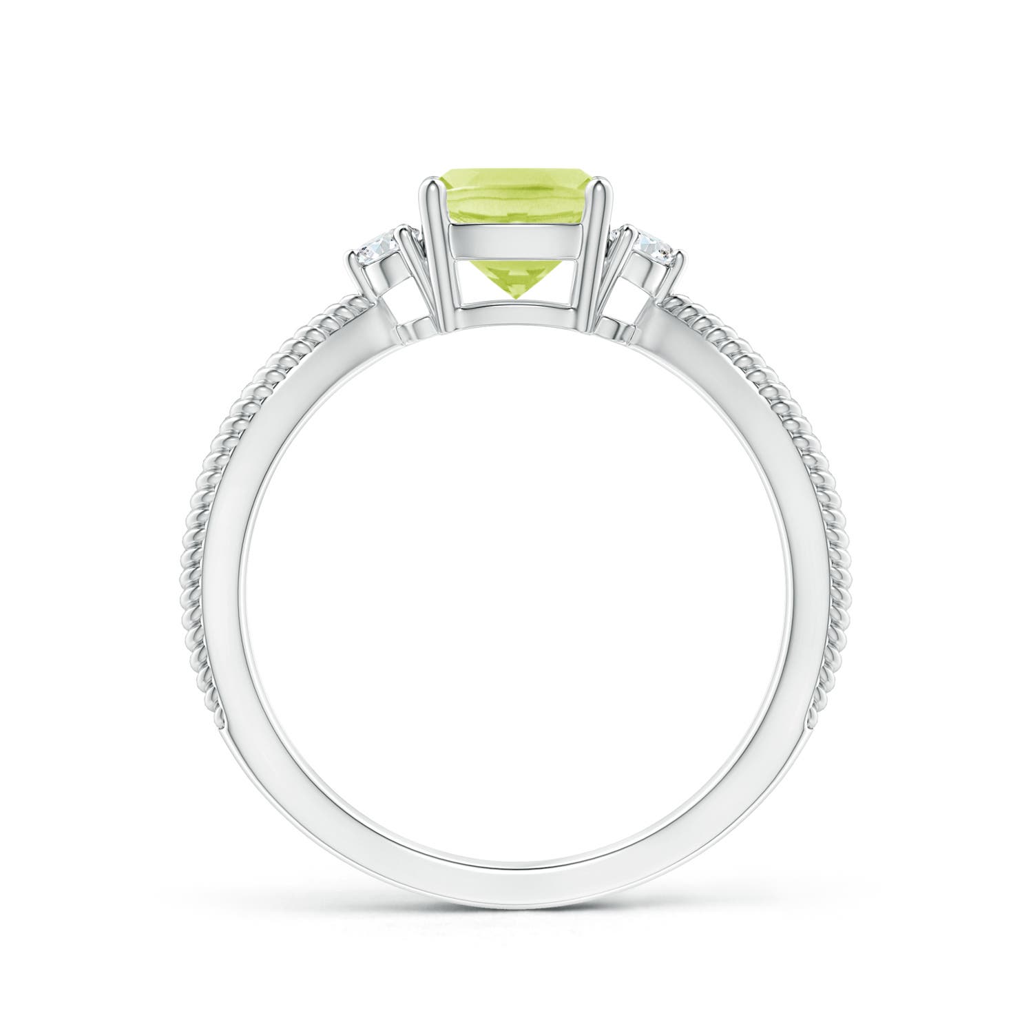 A - Peridot / 1.19 CT / 14 KT White Gold