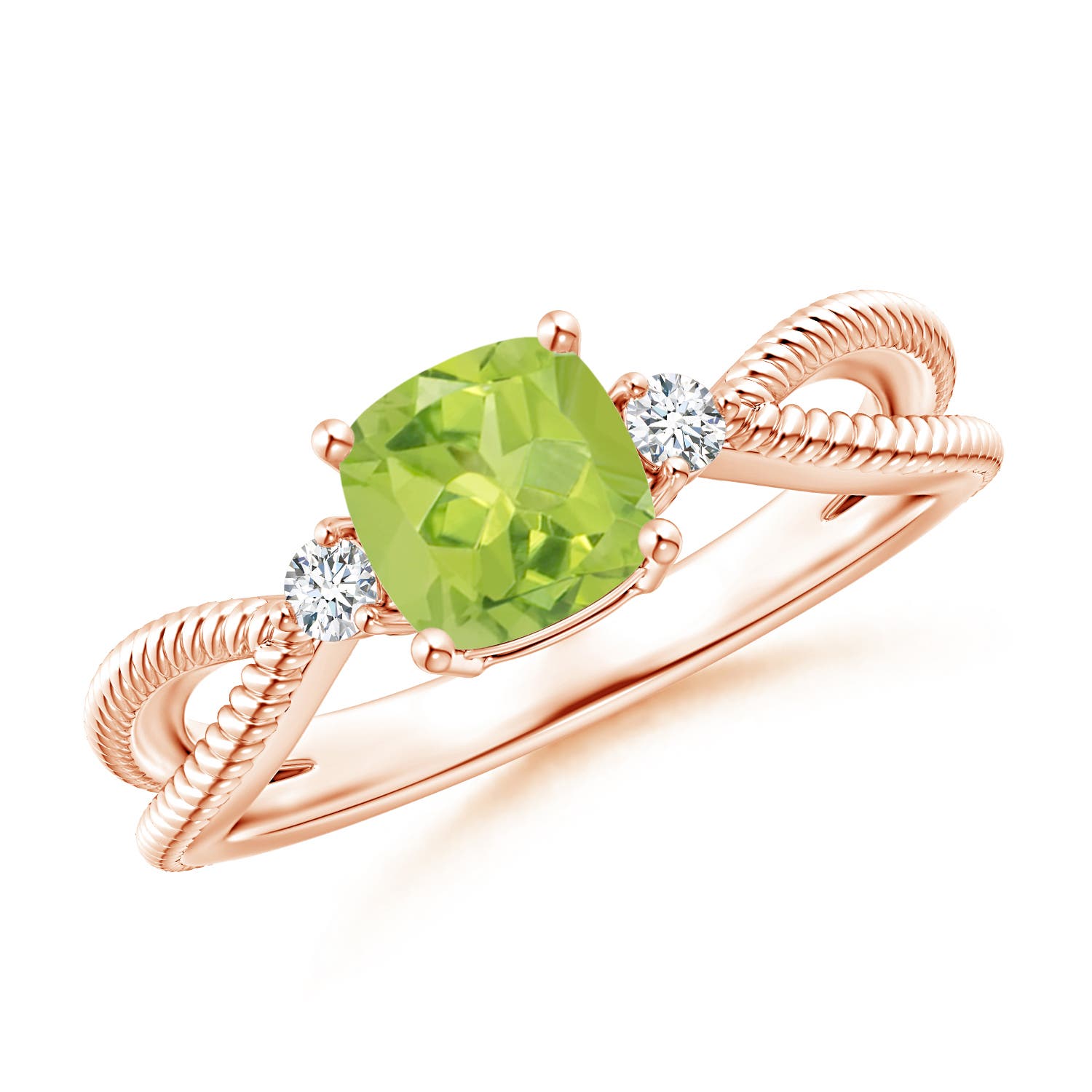 AA - Peridot / 1.19 CT / 14 KT Rose Gold