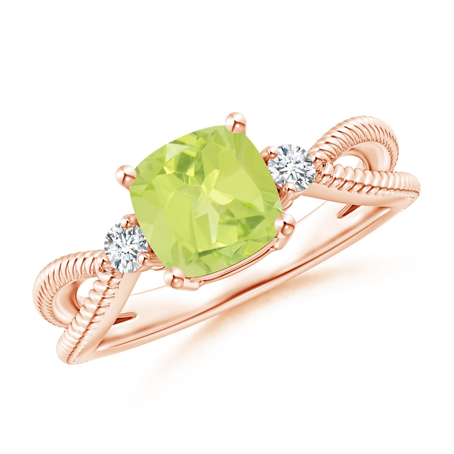 A - Peridot / 1.55 CT / 14 KT Rose Gold