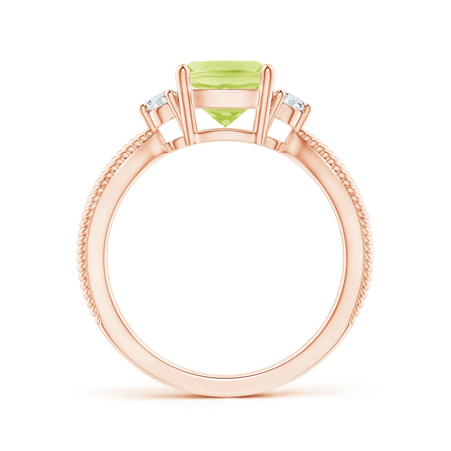 A - Peridot / 1.55 CT / 14 KT Rose Gold