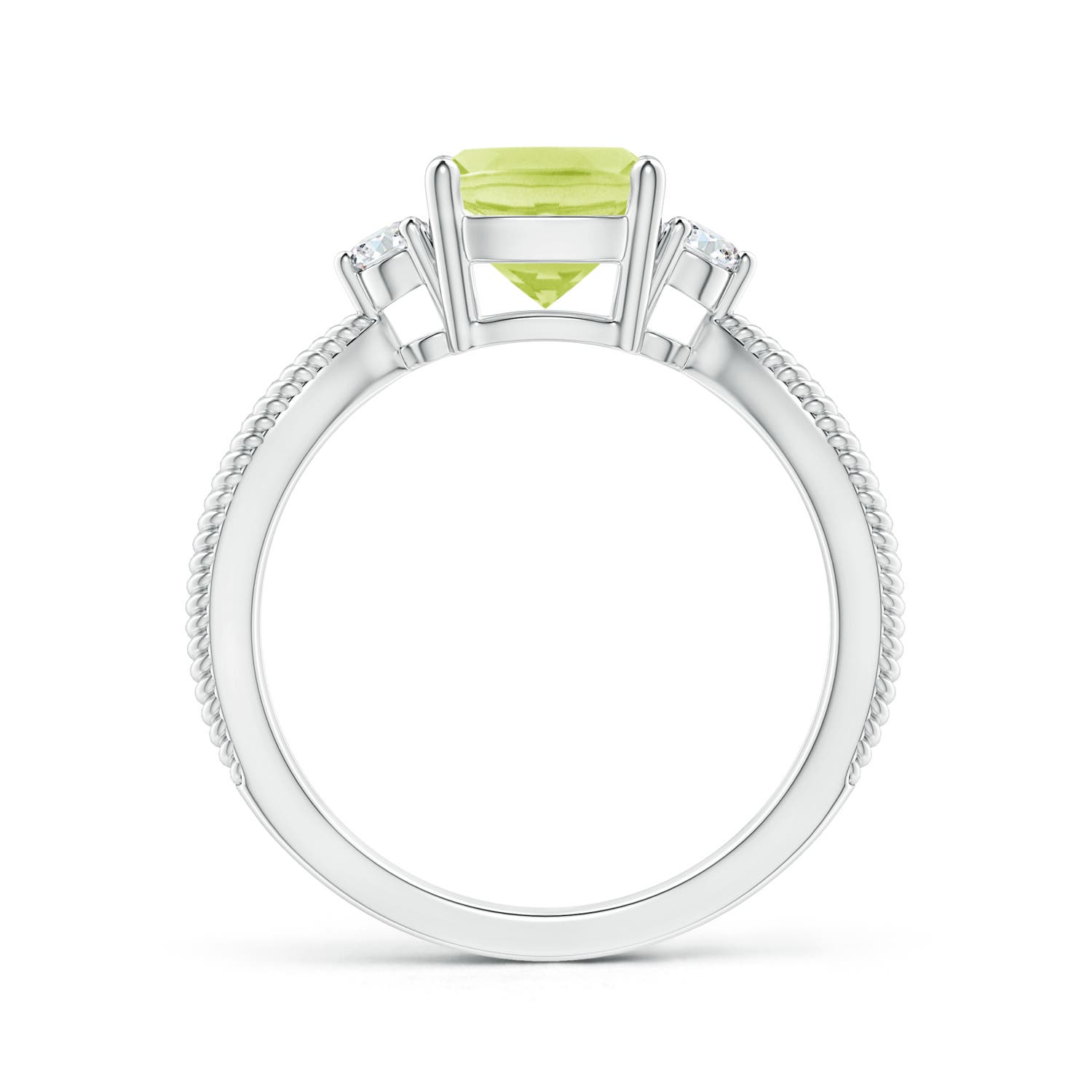 A - Peridot / 1.55 CT / 14 KT White Gold