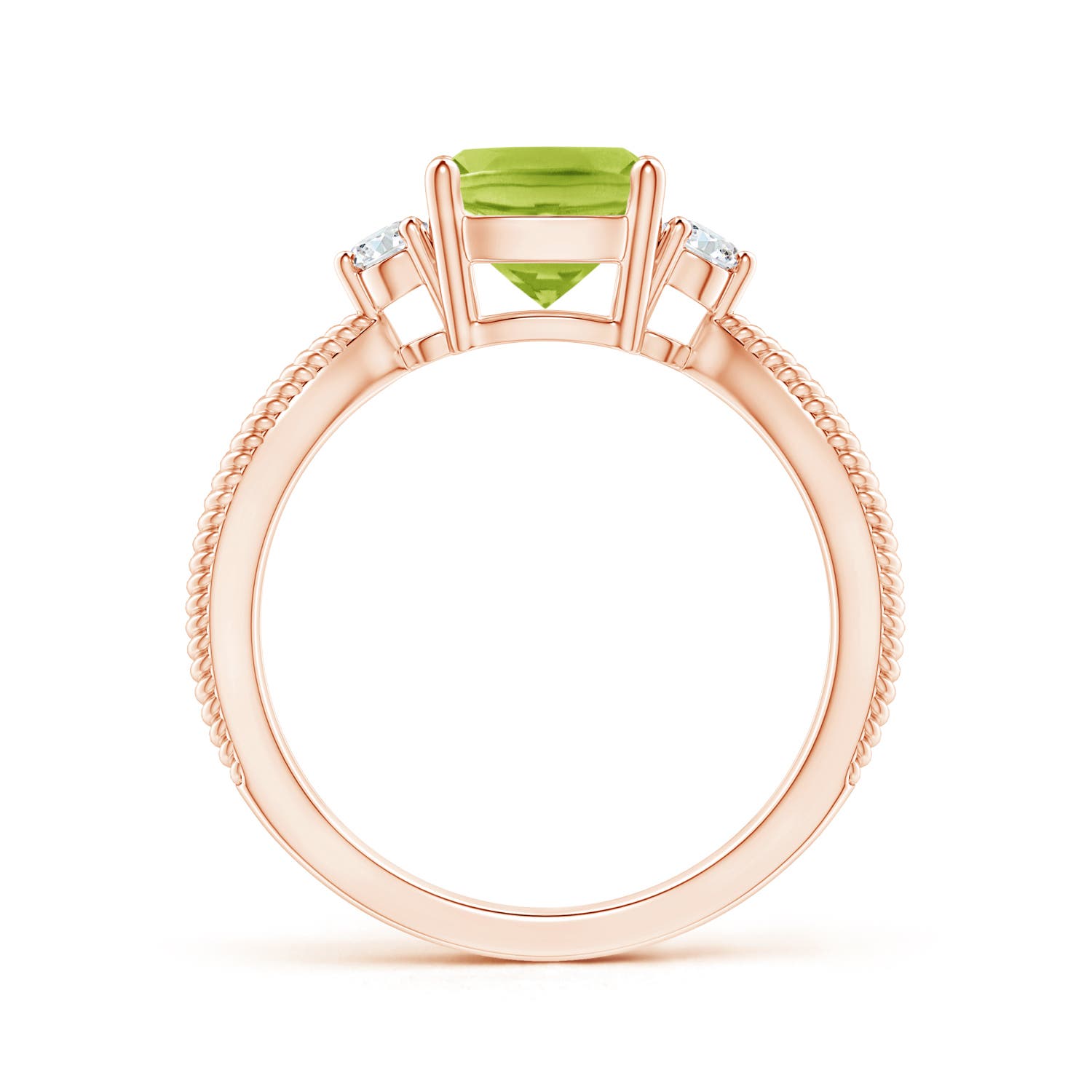 AA - Peridot / 1.55 CT / 14 KT Rose Gold