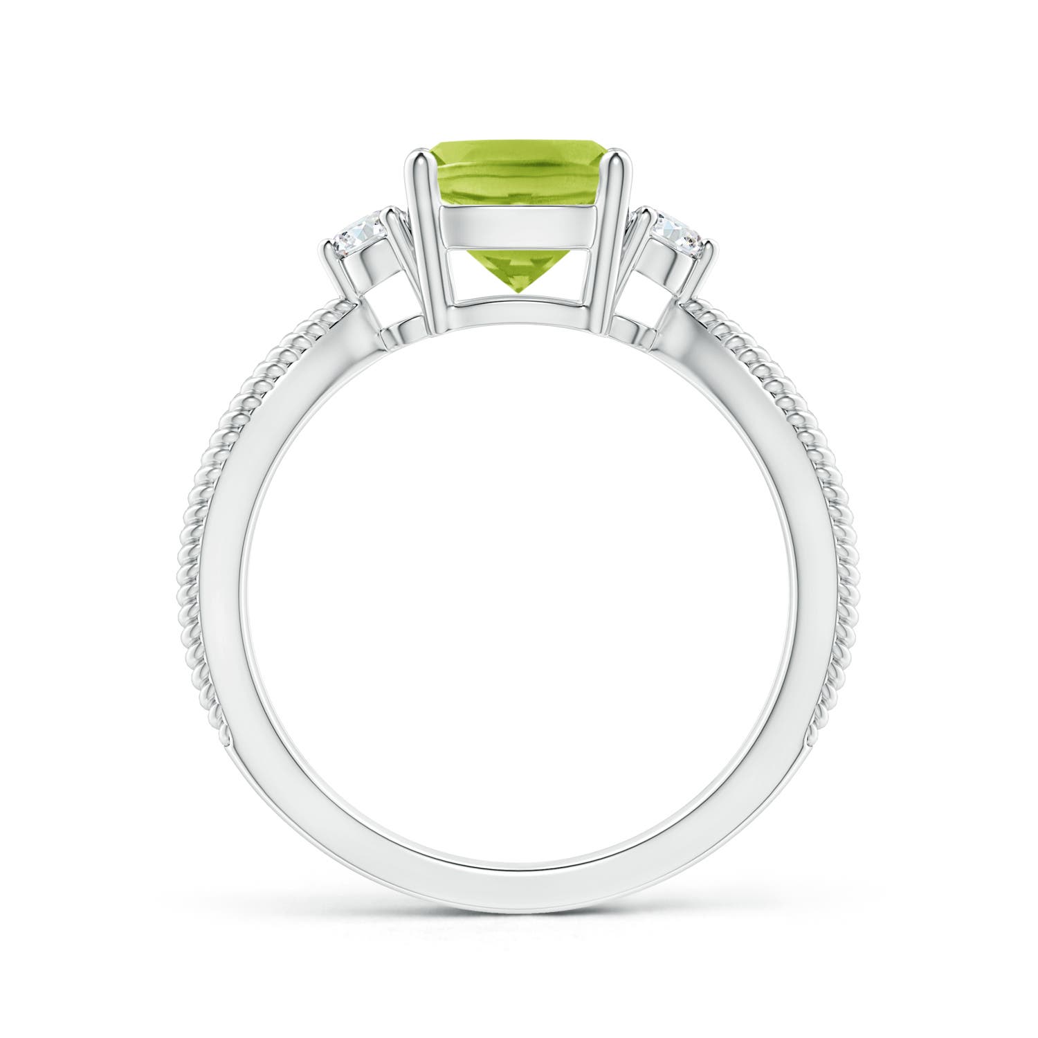 AA - Peridot / 1.55 CT / 14 KT White Gold