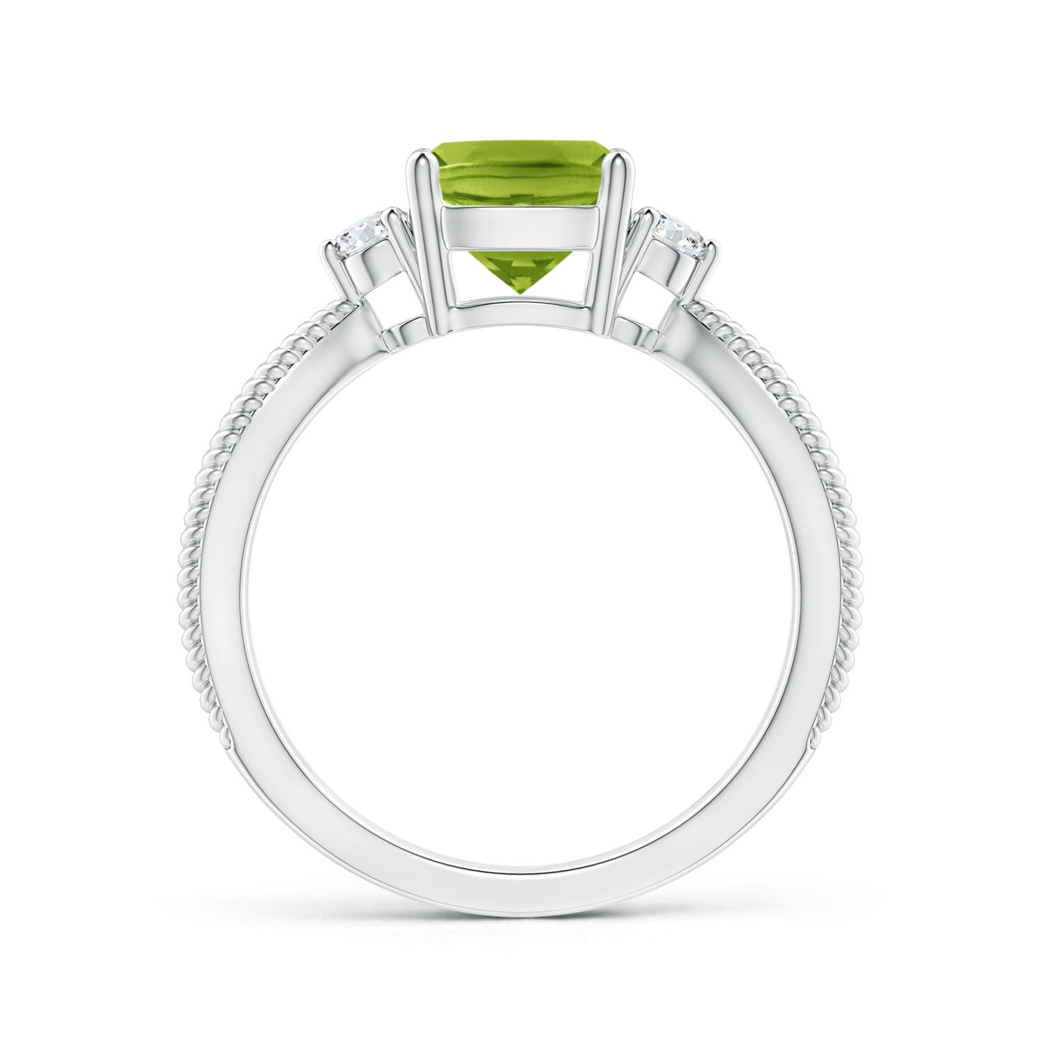 AAA - Peridot / 1.55 CT / 14 KT White Gold