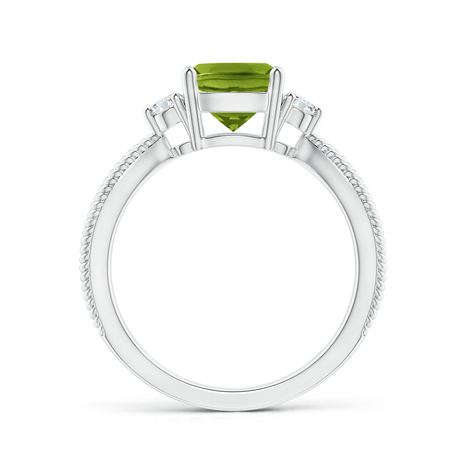 AAAA - Peridot / 1.55 CT / 14 KT White Gold