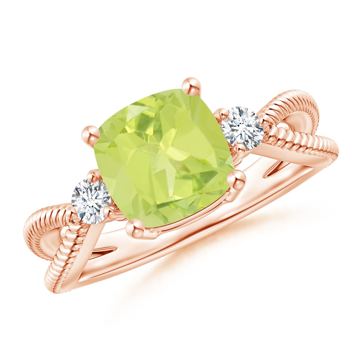 A - Peridot / 2.14 CT / 14 KT Rose Gold