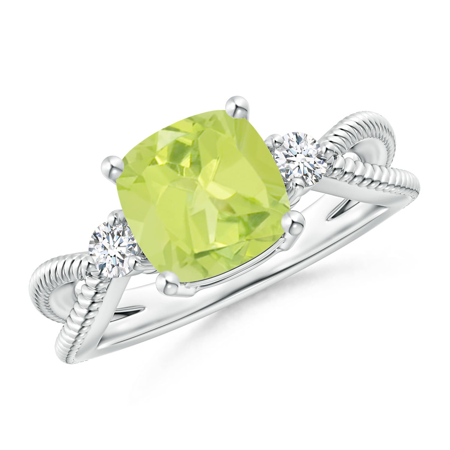 A - Peridot / 2.14 CT / 14 KT White Gold