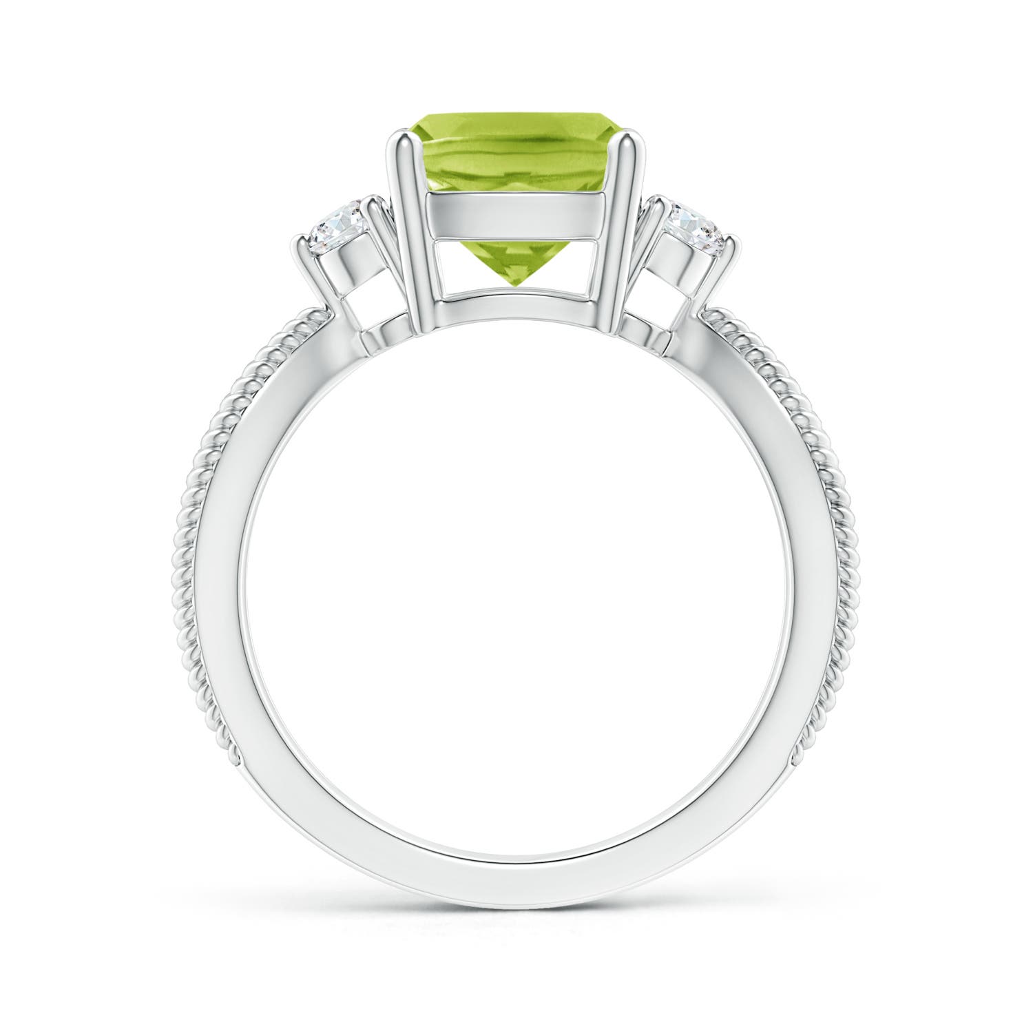 AA - Peridot / 2.14 CT / 14 KT White Gold