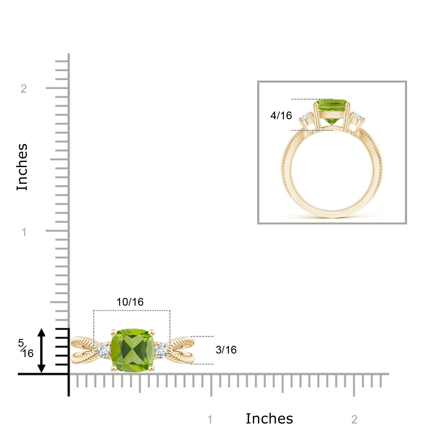 AAA - Peridot / 2.14 CT / 14 KT Yellow Gold