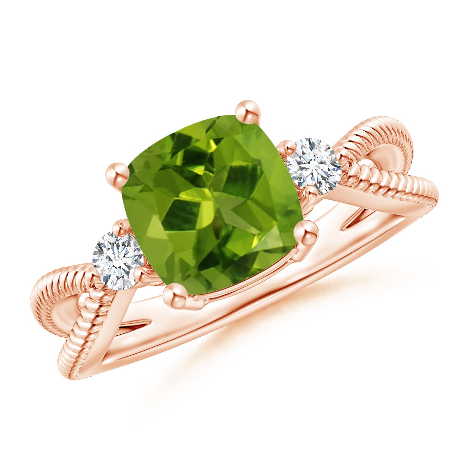 AAAA - Peridot / 2.14 CT / 14 KT Rose Gold