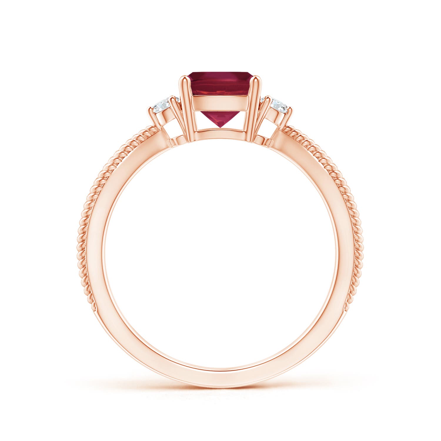 A - Ruby / 1.04 CT / 14 KT Rose Gold