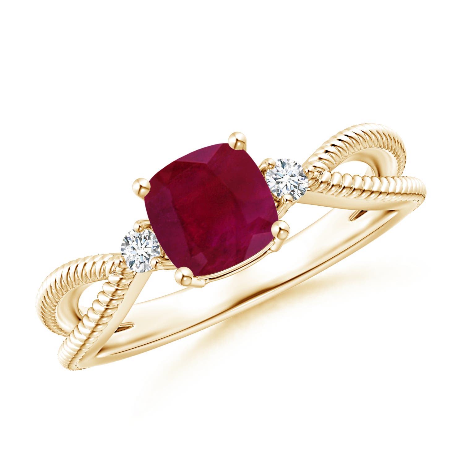 A - Ruby / 1.04 CT / 14 KT Yellow Gold