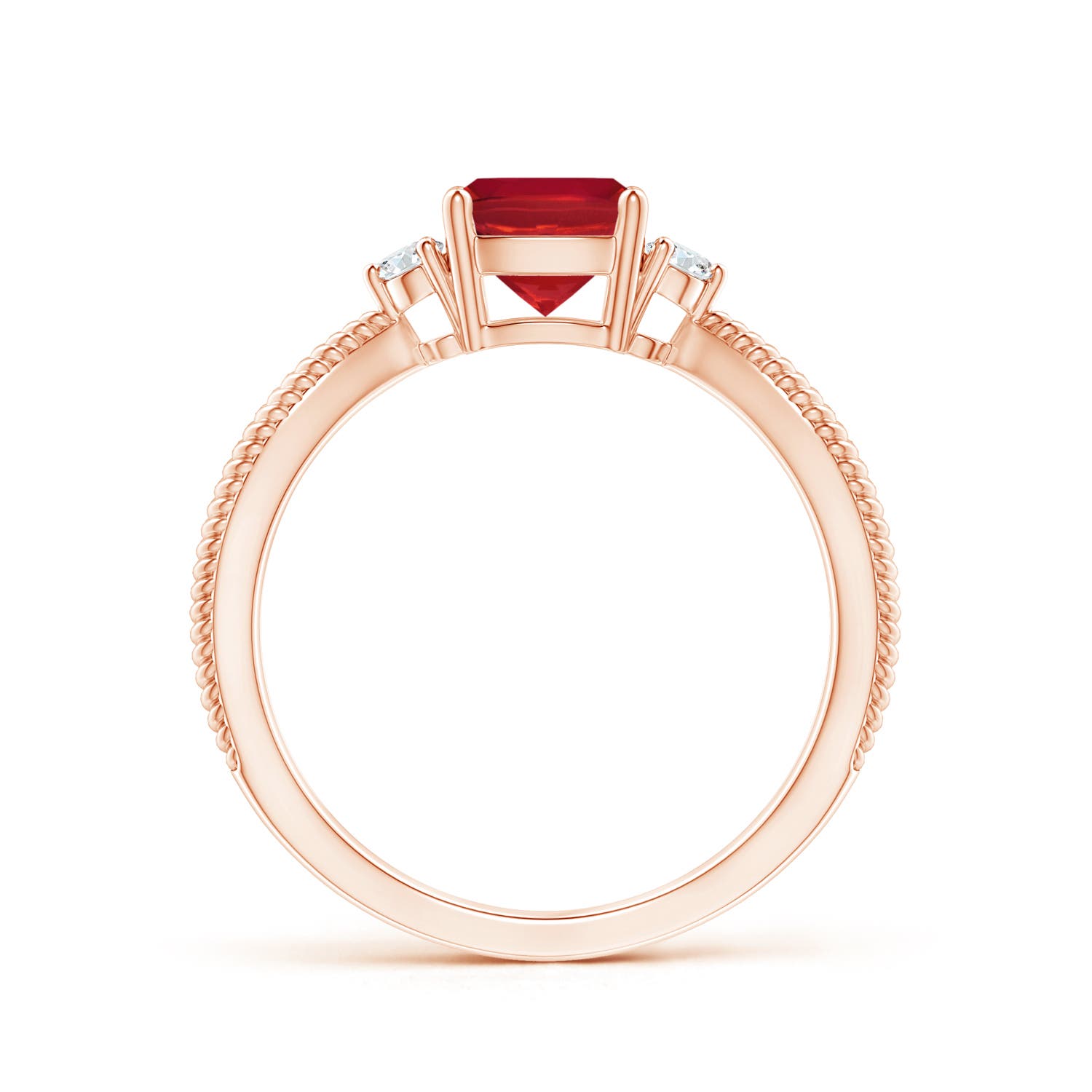 AA - Ruby / 1.04 CT / 14 KT Rose Gold