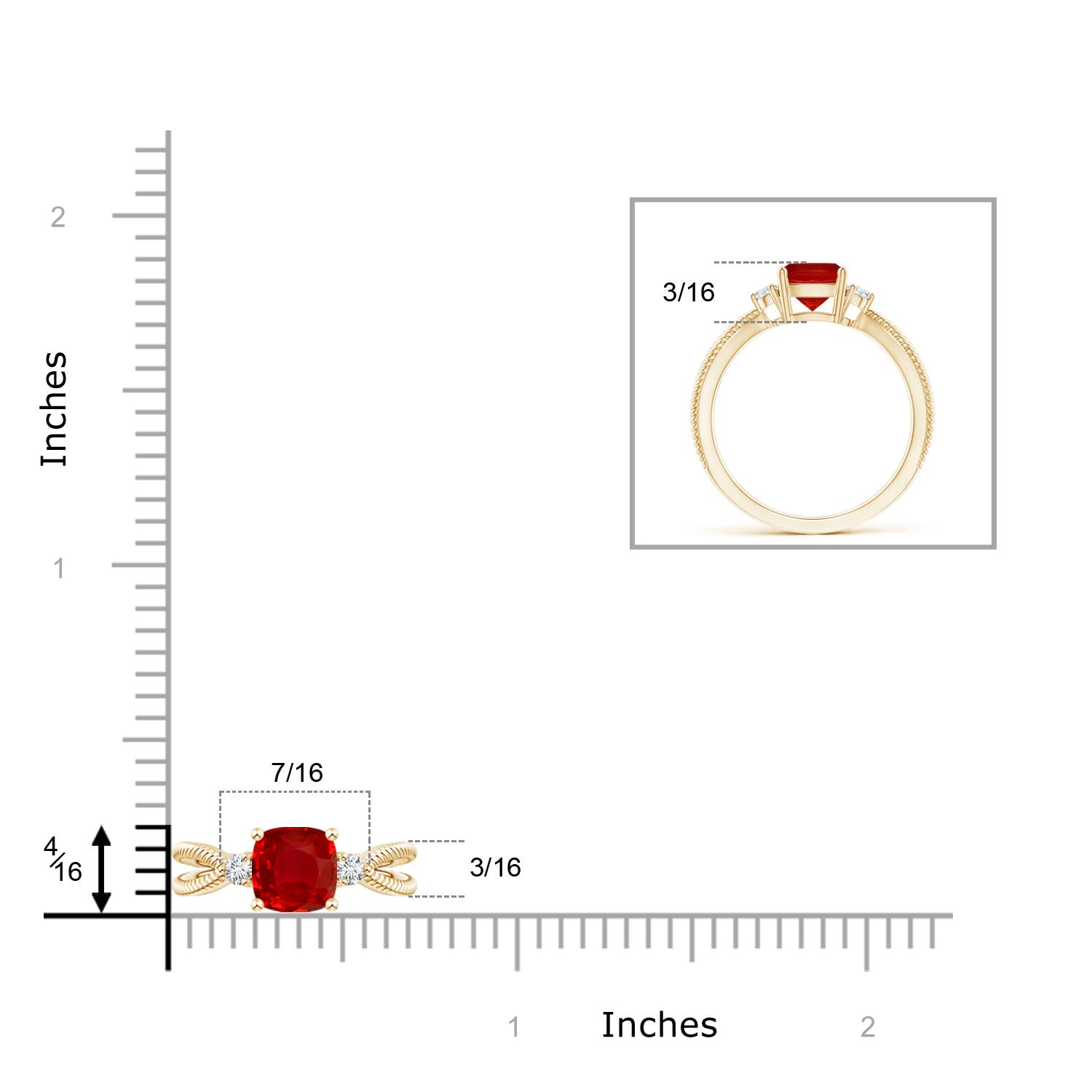 AAA - Ruby / 1.04 CT / 14 KT Yellow Gold